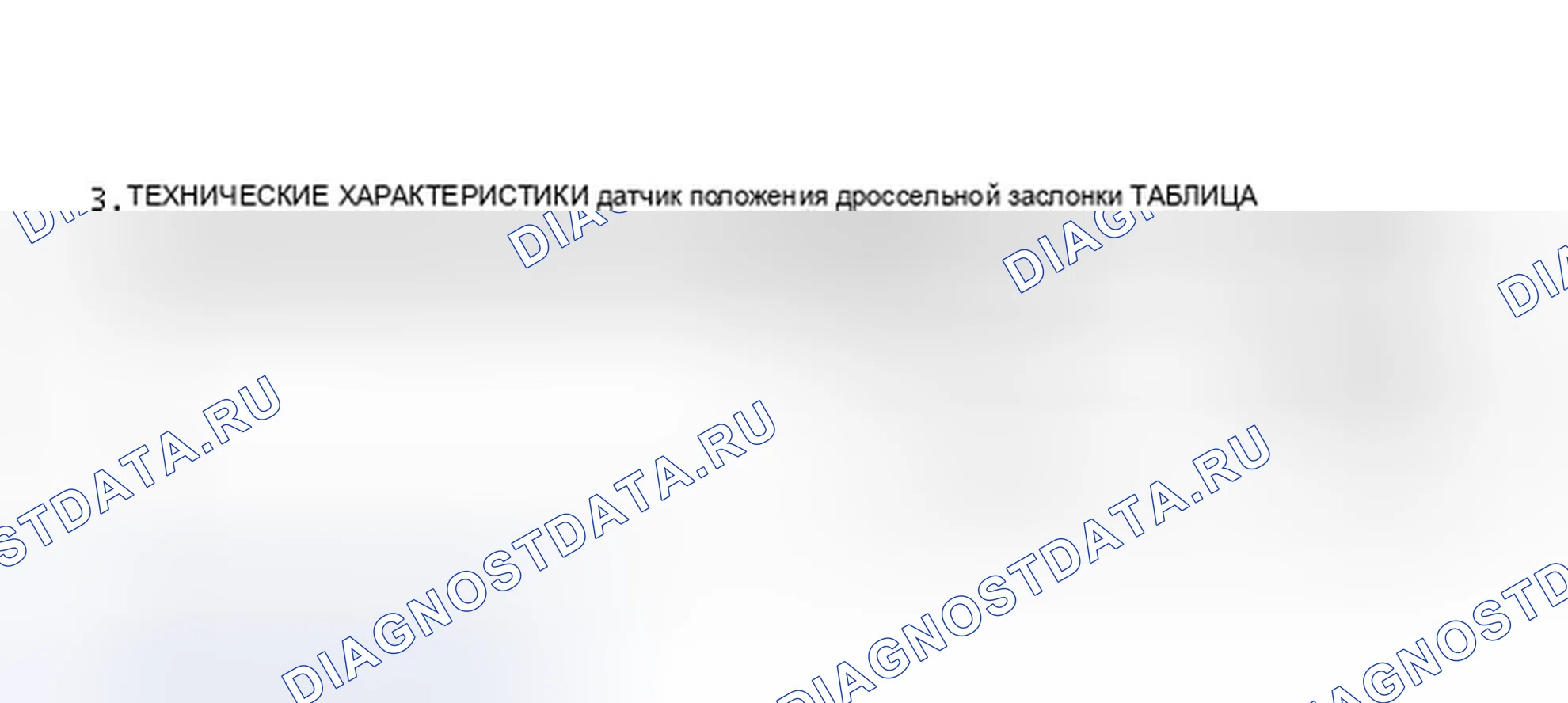 Рис. 11: ТАБЛИЦА ТЕХНИЧЕСКИХ ХАРАКТЕРИСТИК 3.0L датчик положения дроссельной заслонки. Ford Aerostar I