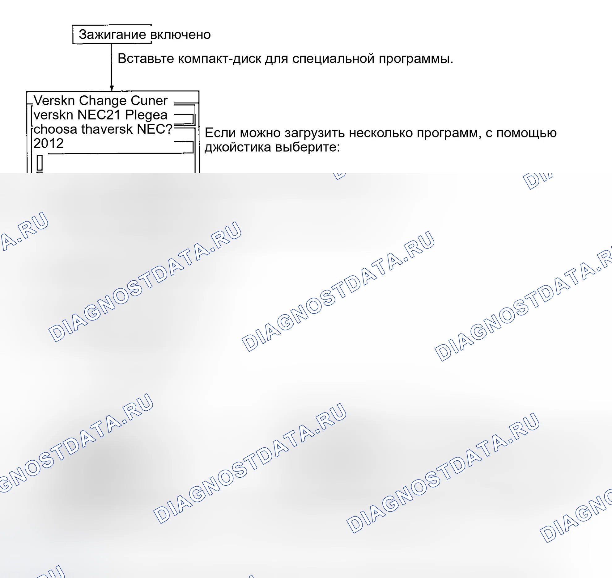 Рис. 222: Загрузка программы блока управления NAVI. Infiniti FX35 I