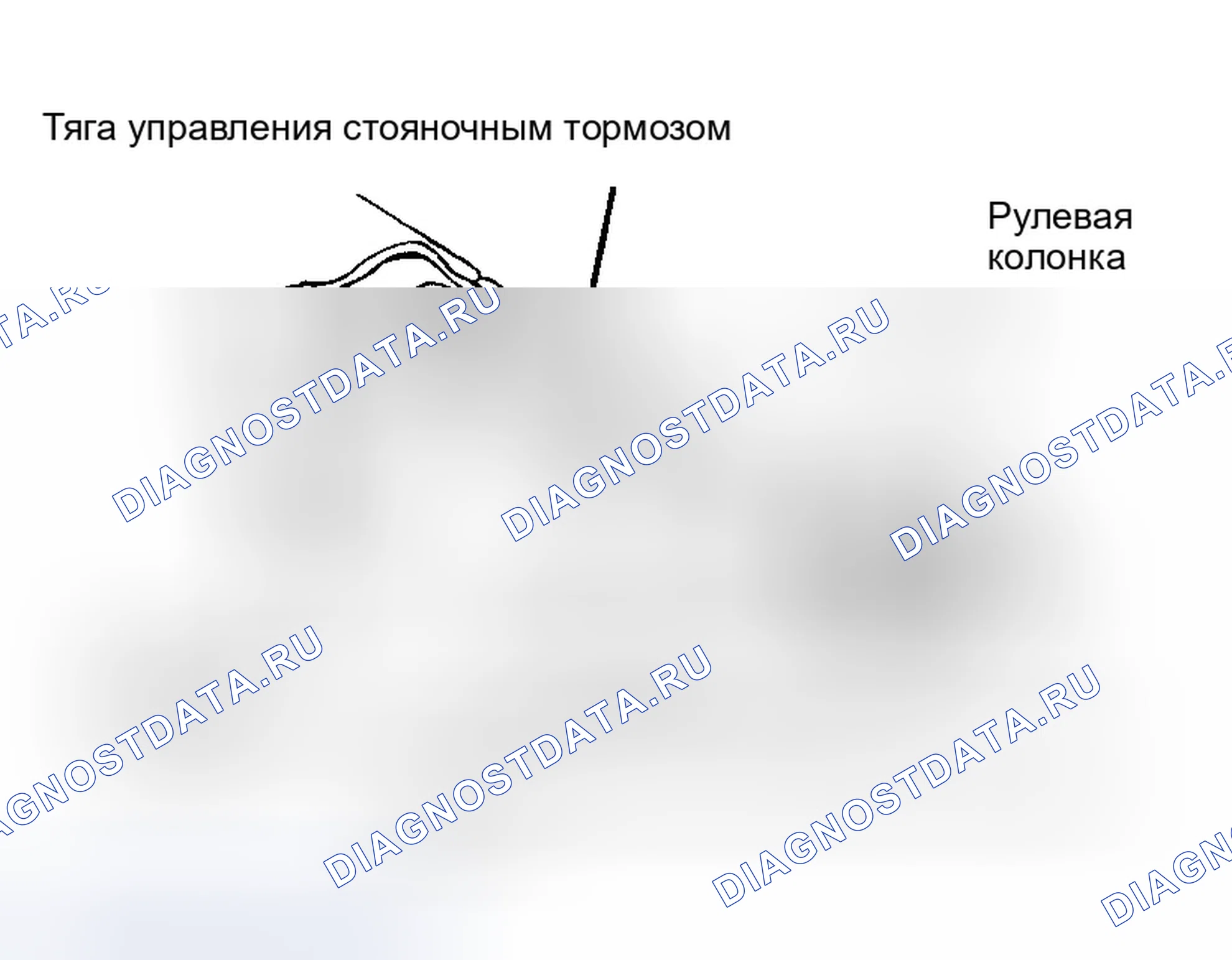 Рис. 22: Регулировка тяги автоматического управления стояночным тормозом (моторный дом серии «P»). GMC Cab & Chassis K3500 