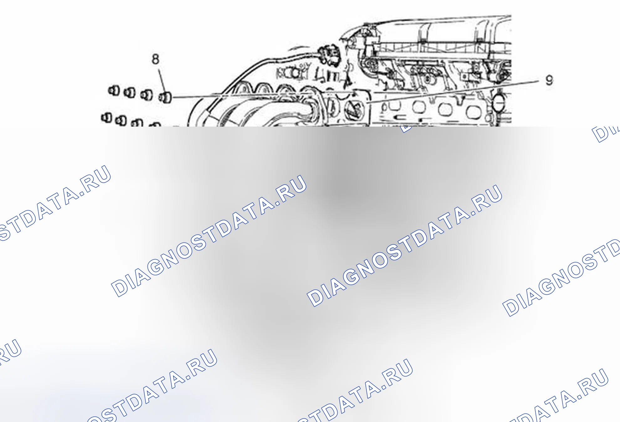 Рис. 1: Замена каталитического нейтрализатора (1,8 л LUW и Lwe). Chevrolet Cruze I рестайлинг