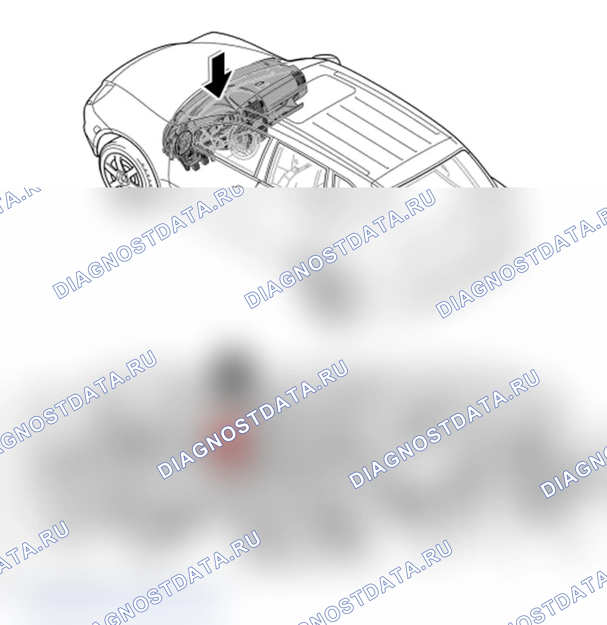 Рис. 288: Извлечение блока управления Kessy/иммобилайзера. Porsche Cayenne Turbo I рестайлинг