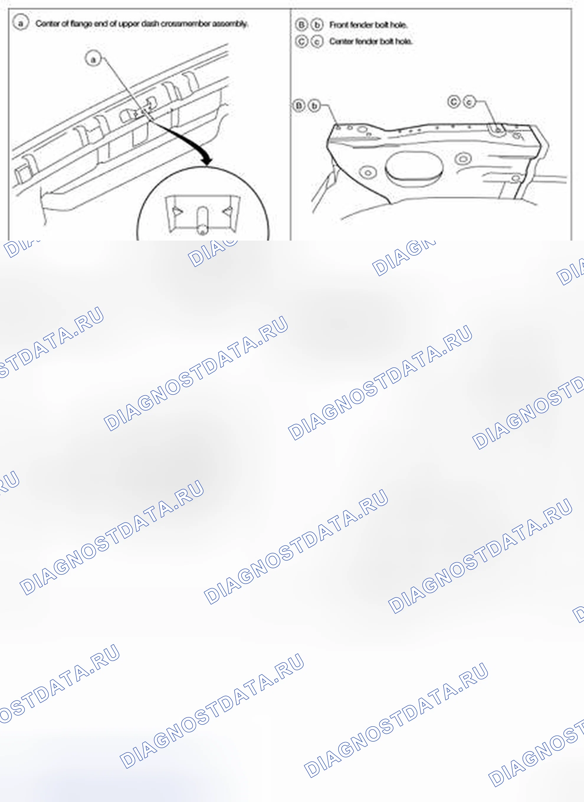 Рис. 86: ТОЧКИ ИЗМЕРЕНИЯ. Nissan Pathfinder III рестайлинг