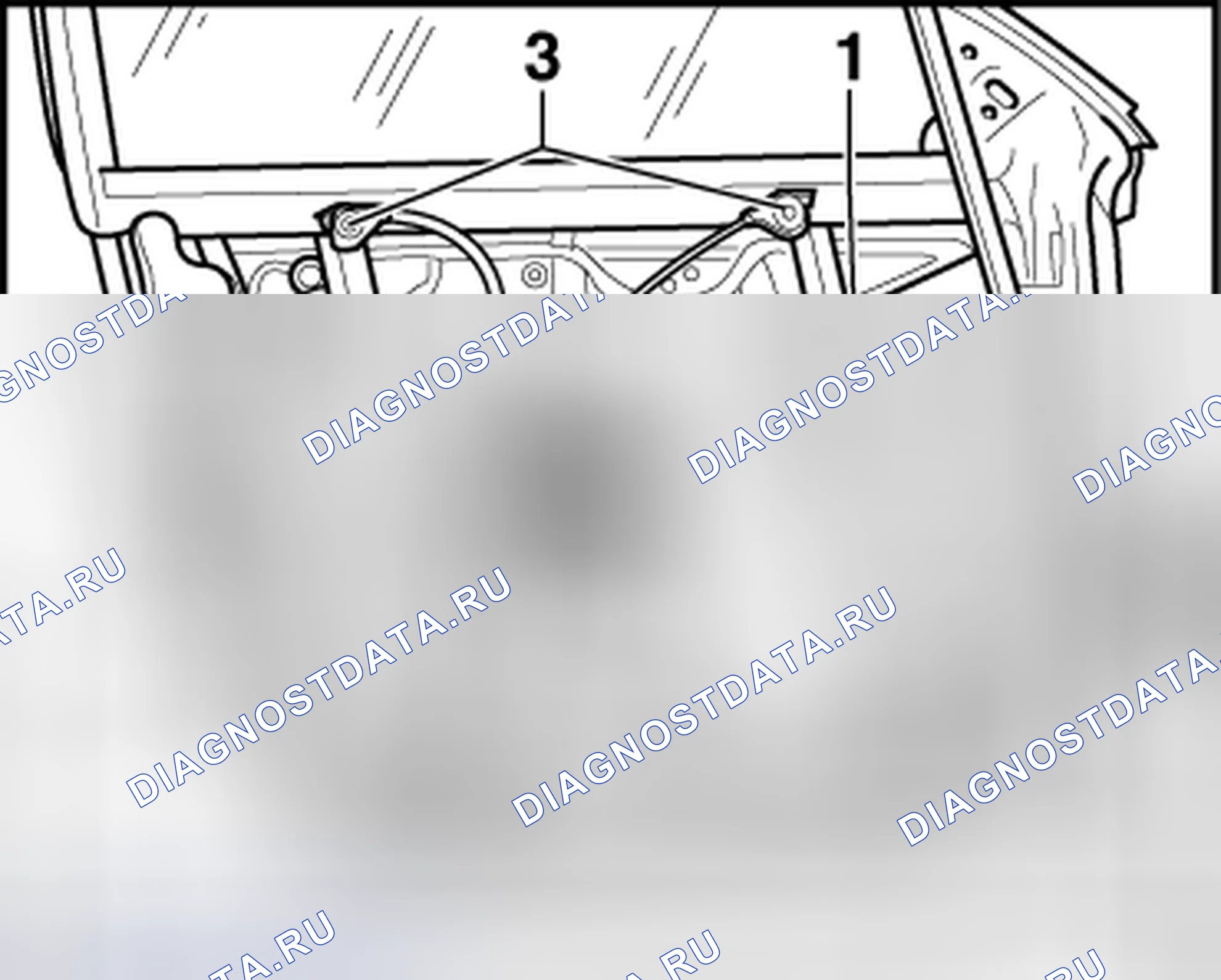 Рис. 45: РЕГУЛЯТОР ОКНА. Volkswagen Touareg I рестайлинг
