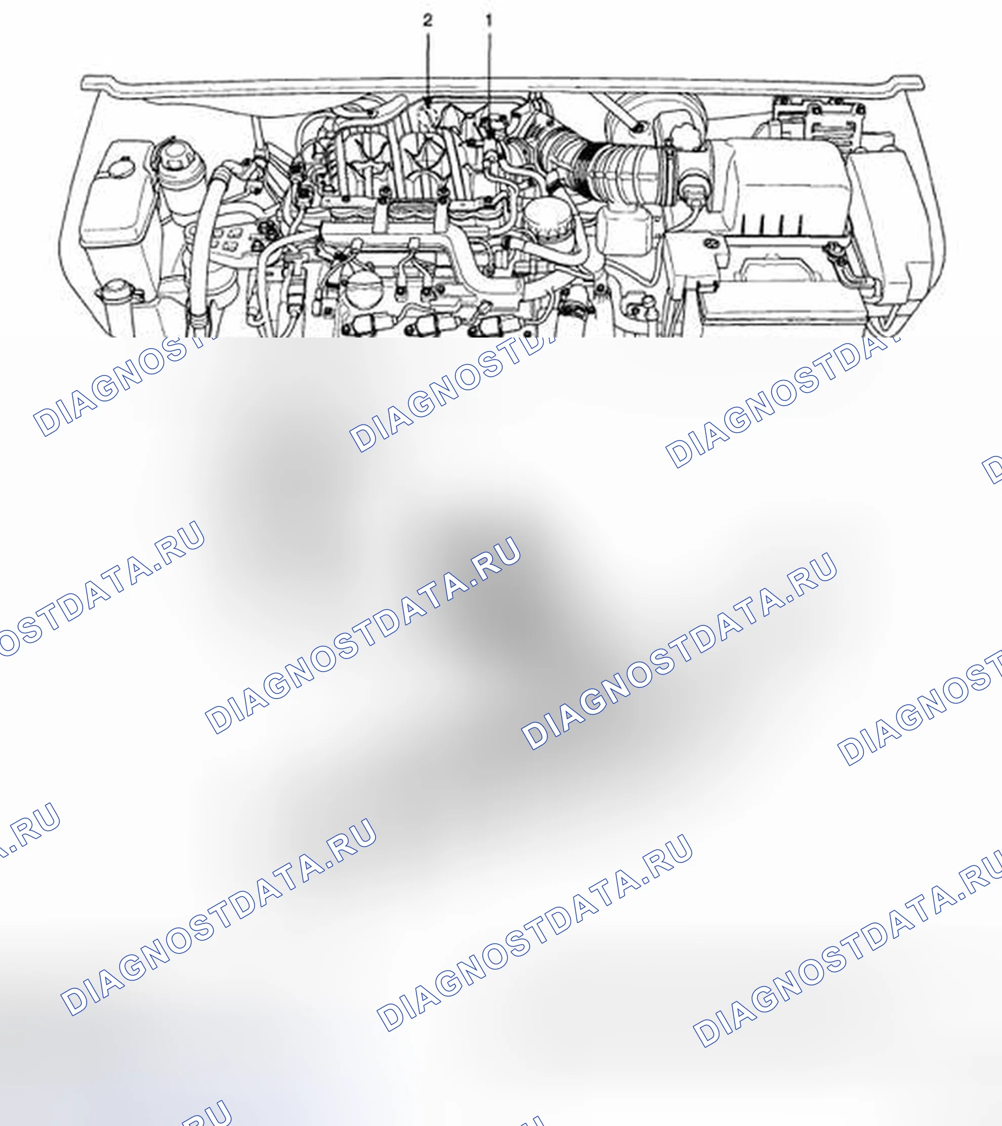 Рис. 1: РАСПОЛОЖЕНИЕ КОМПОНЕНТОВ. Kia Sedona II