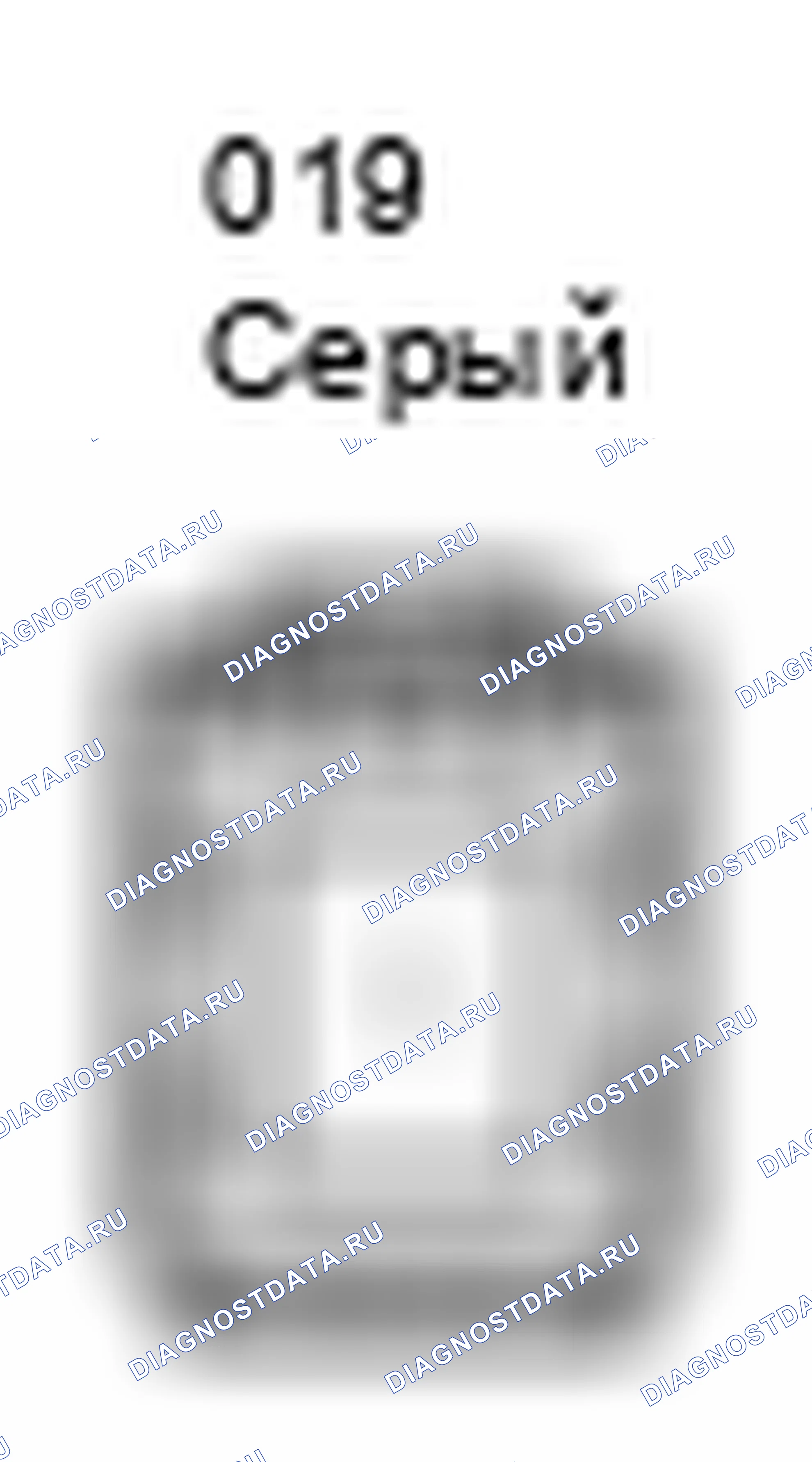 Рис. 567: Вид с торца антенного разъема электрического ключа (O19). Toyota Camry XV40