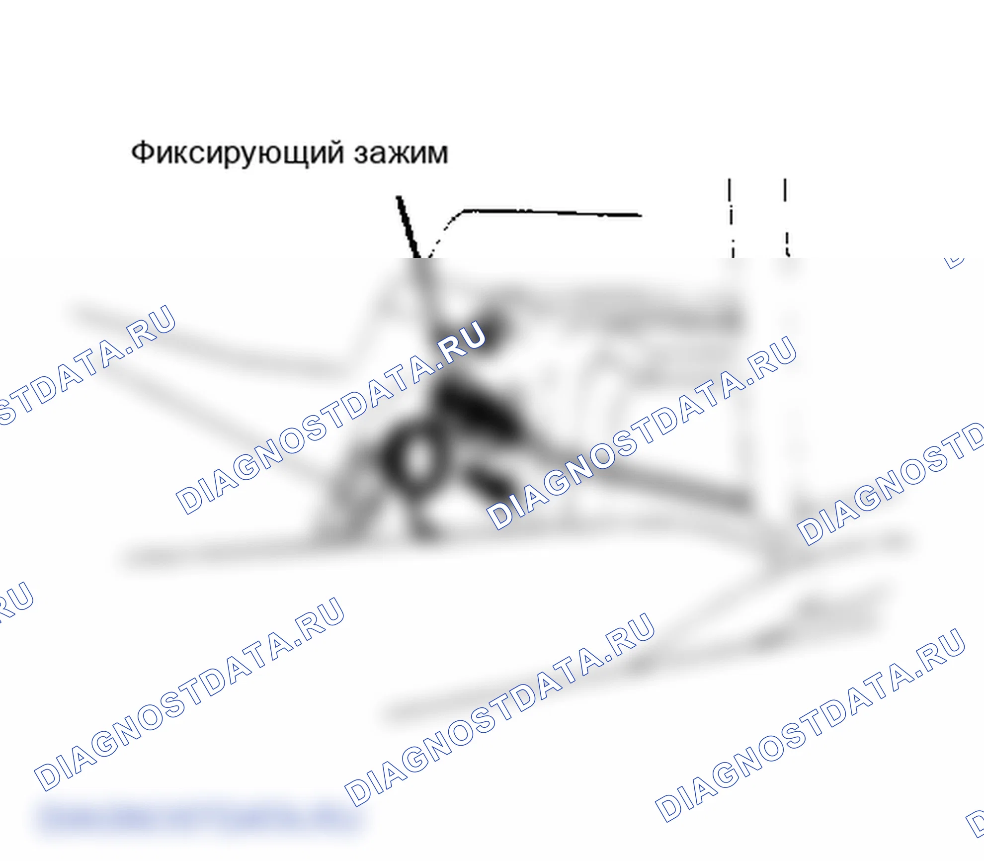 Рис. 6: Крепление стержня двери селектора вентиляции. Toyota Camry V10
