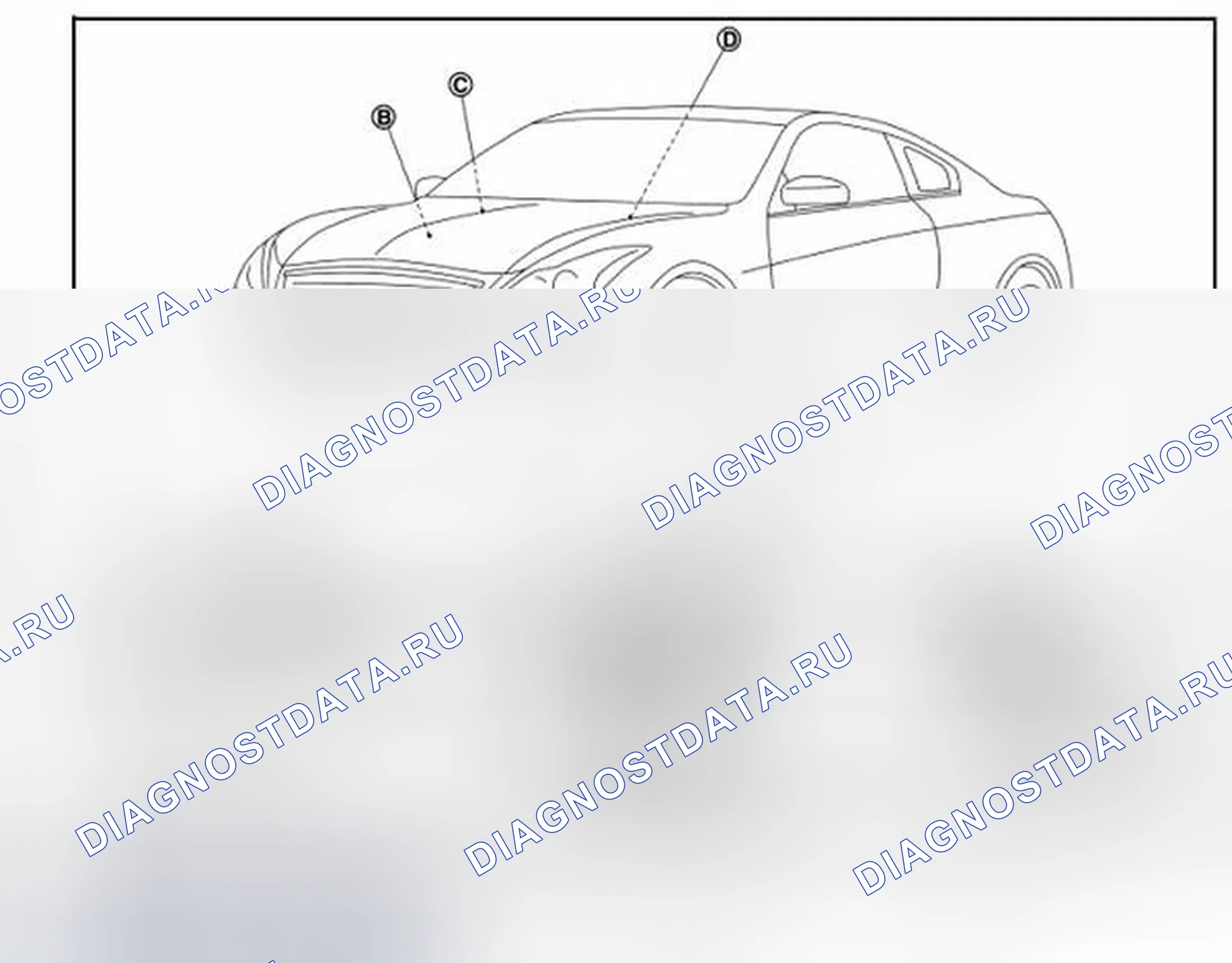 Рис. 90: Расположение компонентов. Infiniti Q60 I