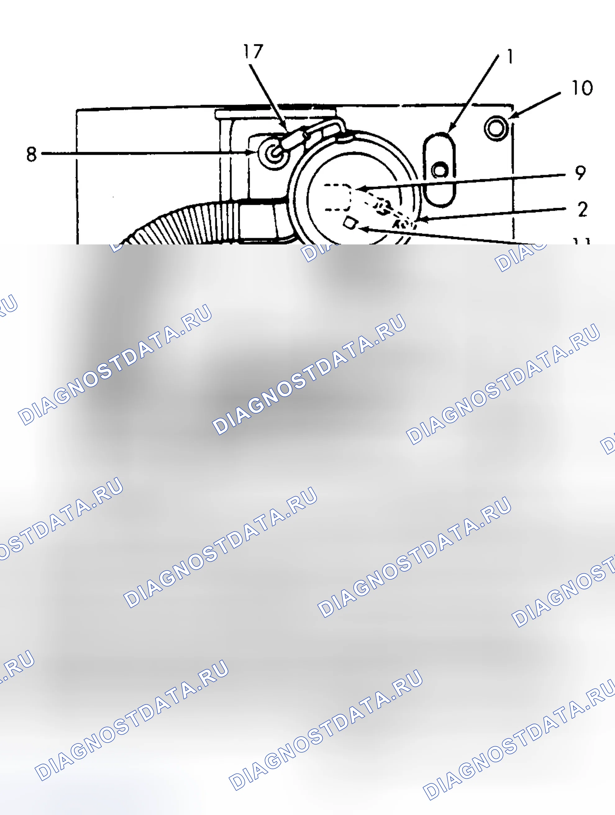 Рис. 5: РАСПОЛОЖЕНИЕ ТОЧЕК ОБСЛУЖИВАНИЯ. Ford Ranger 