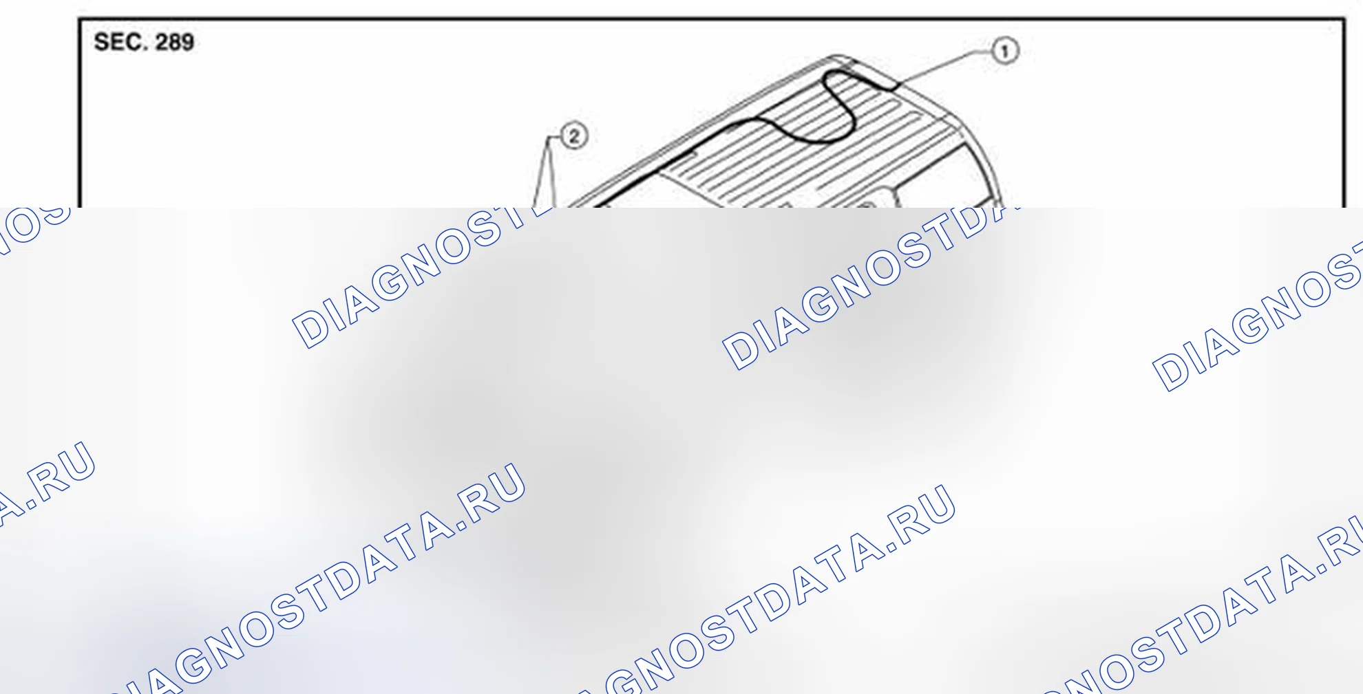 Рис. 59: СХЕМА РАСПОЛОЖЕНИЯ ШЛАНГА ОМЫВАТЕЛЯ. Nissan Pathfinder III рестайлинг