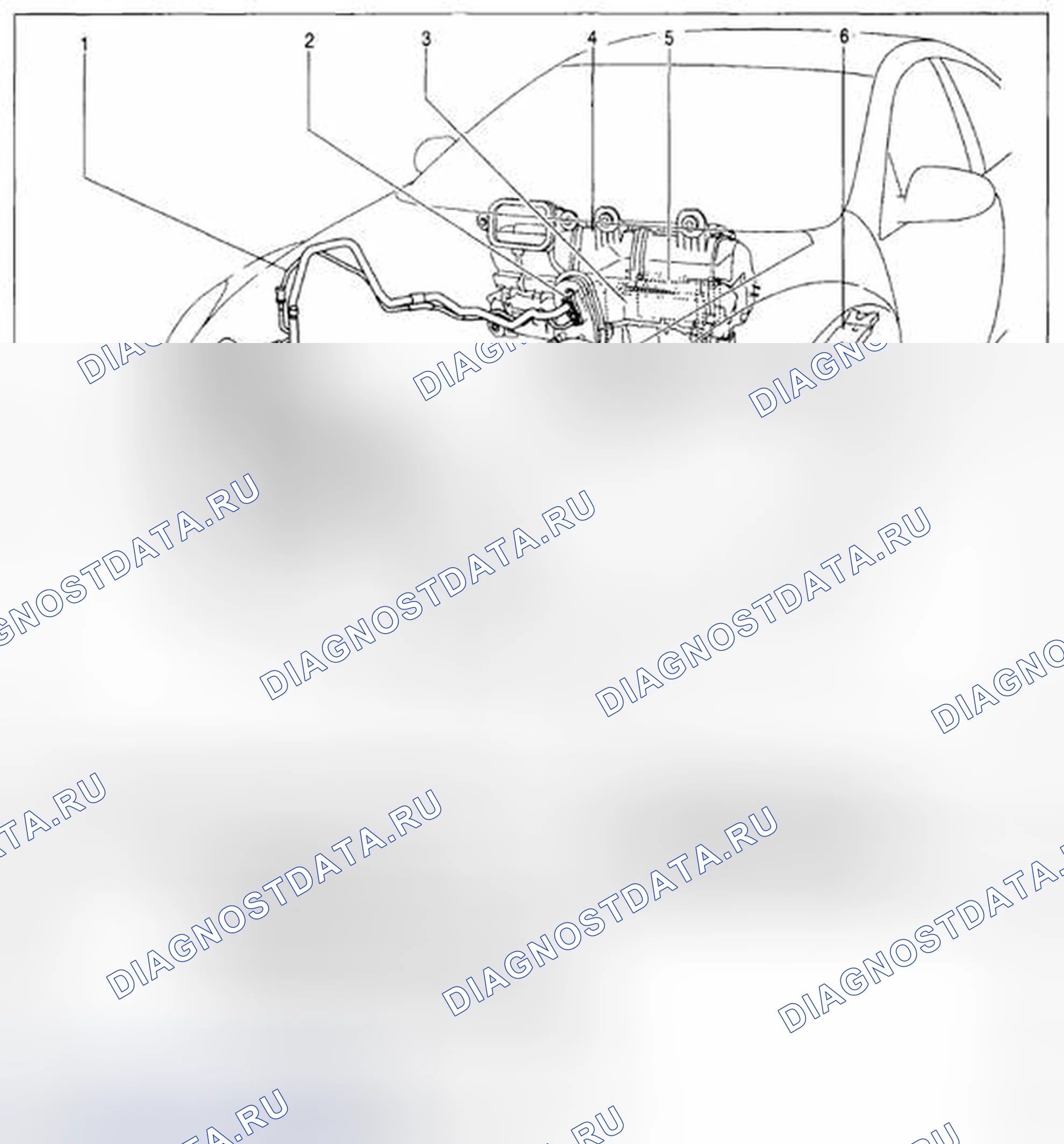 Рис. 68: ИНДЕКС МЕСТОПОЛОЖЕНИЯ БАЗОВОЙ СИСТЕМЫ ОВКВ. Honda CR-V II рестайлинг