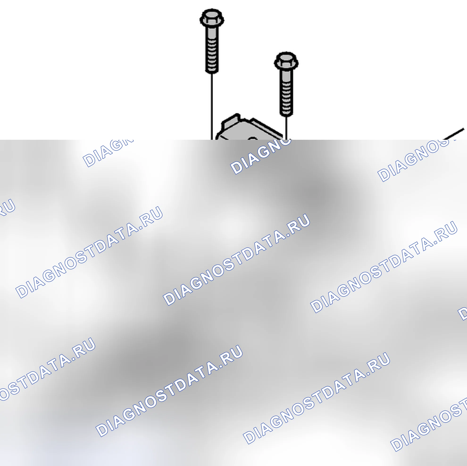 Рис. 961: Удаление винтов и крестовины из элементов SIPS. Volvo C70 I