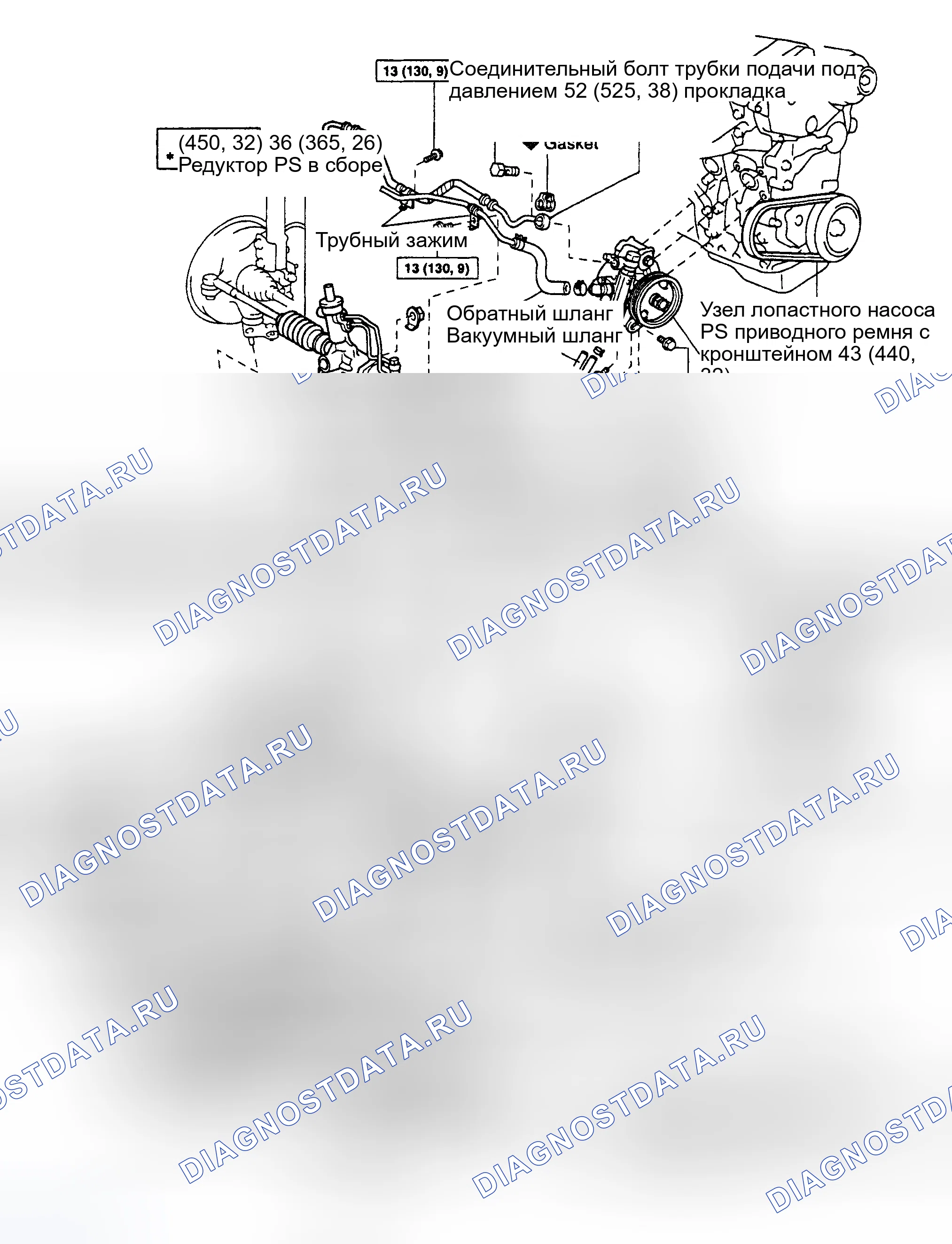 Рис. 5: РАСПОЛОЖЕНИЕ КОМПОНЕНТОВ. Toyota RAV4 I