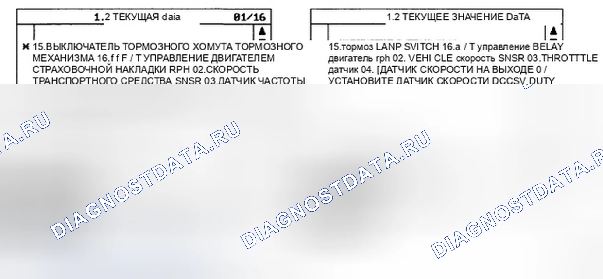 Рис. 137: МОНИТОРИНГ ДАННЫХ SCANTOOL. Hyundai Sonata V рестайлинг