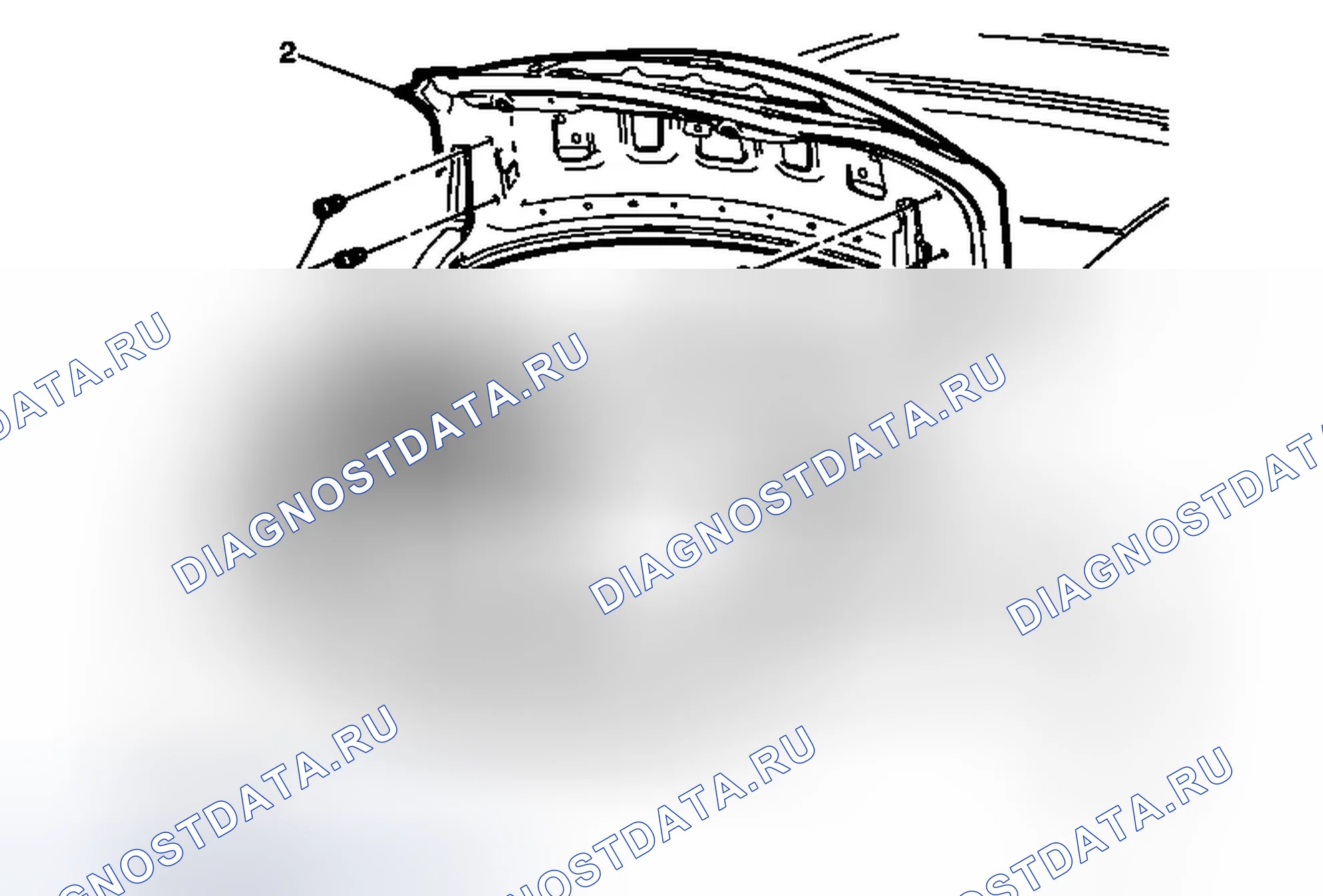 Рис. 101: Замена крышки заднего отсека. Buick LaCrosse II рестайлинг