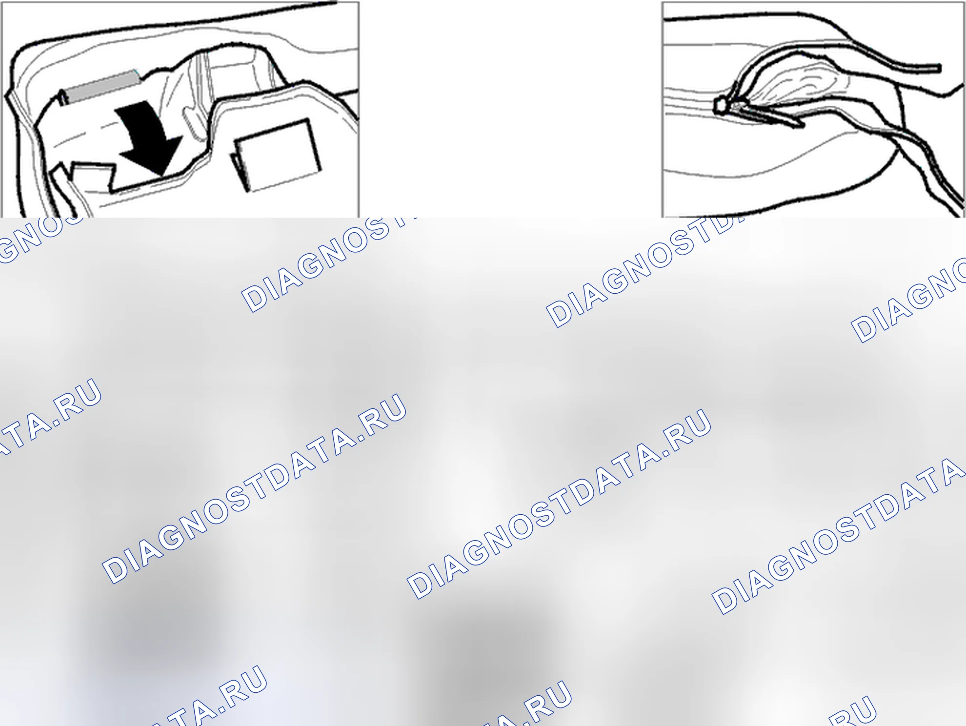 Рис. 99: Снятие обивки. Volvo S40 I рестайлинг