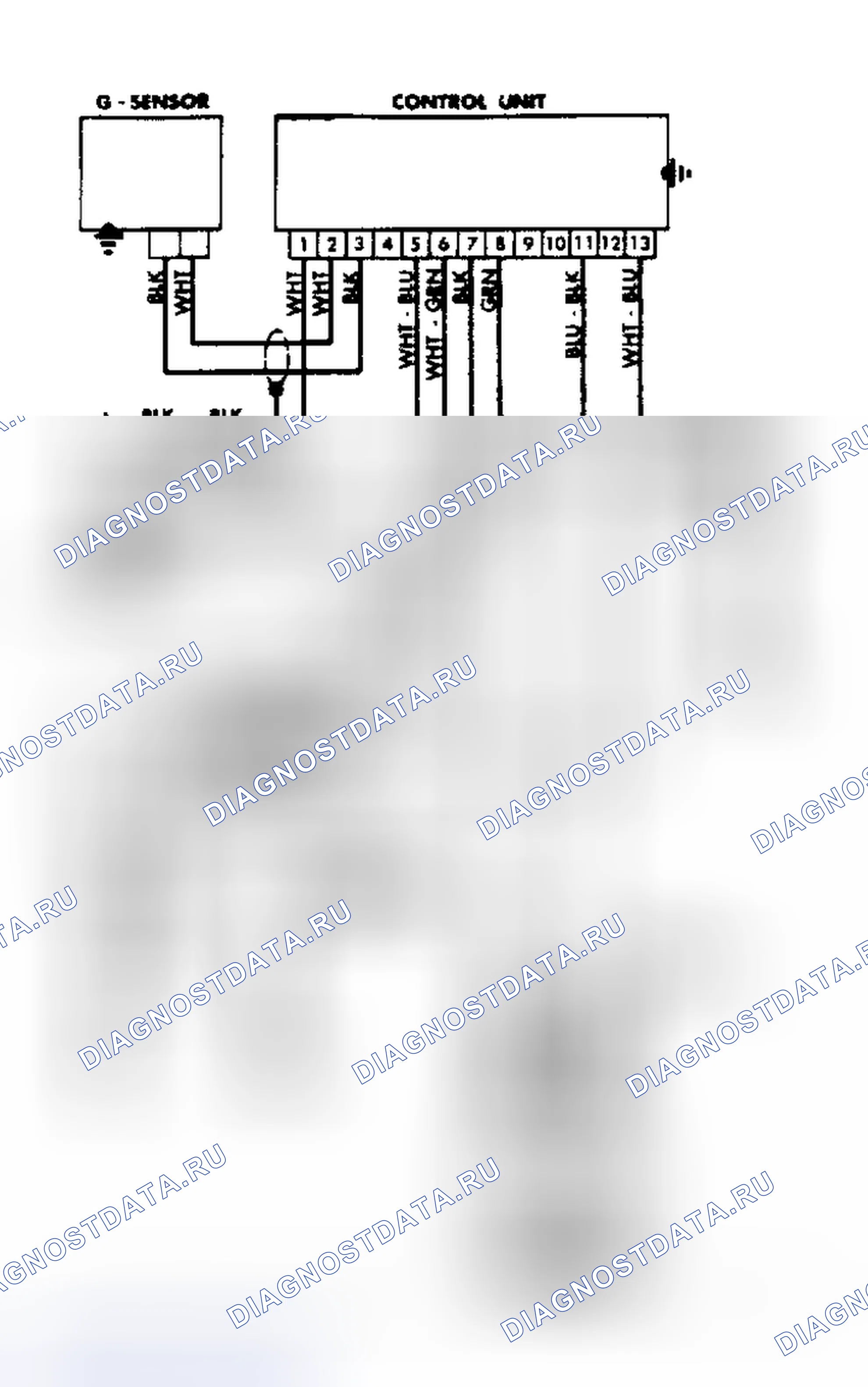 Рис. 4: электросхема ABS Chrysler Motors Conquest и Mitsubishi Starion. Mitsubishi Starion I