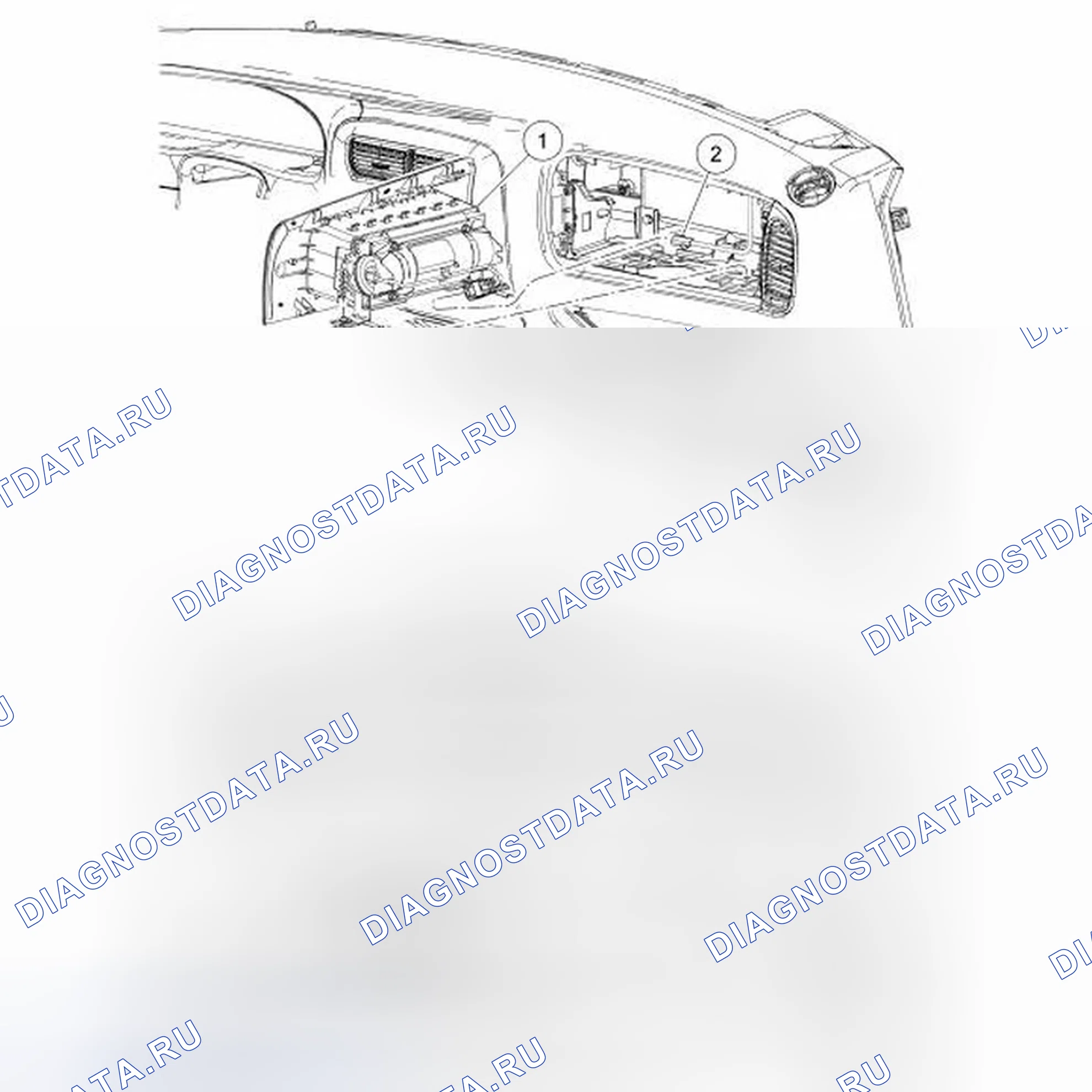 Рис. 81: Модуль подушек безопасности для пассажиров. Ford Ranger II