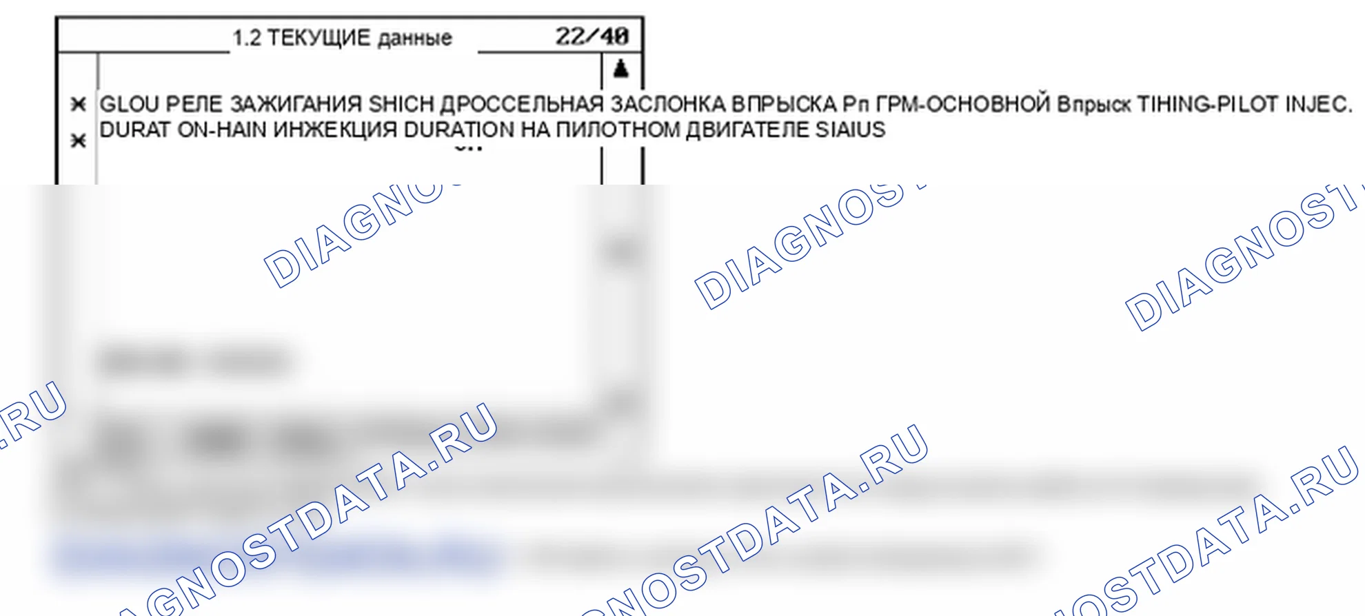 Данные диагностического сканера — P1327. Kia Sportage KM
