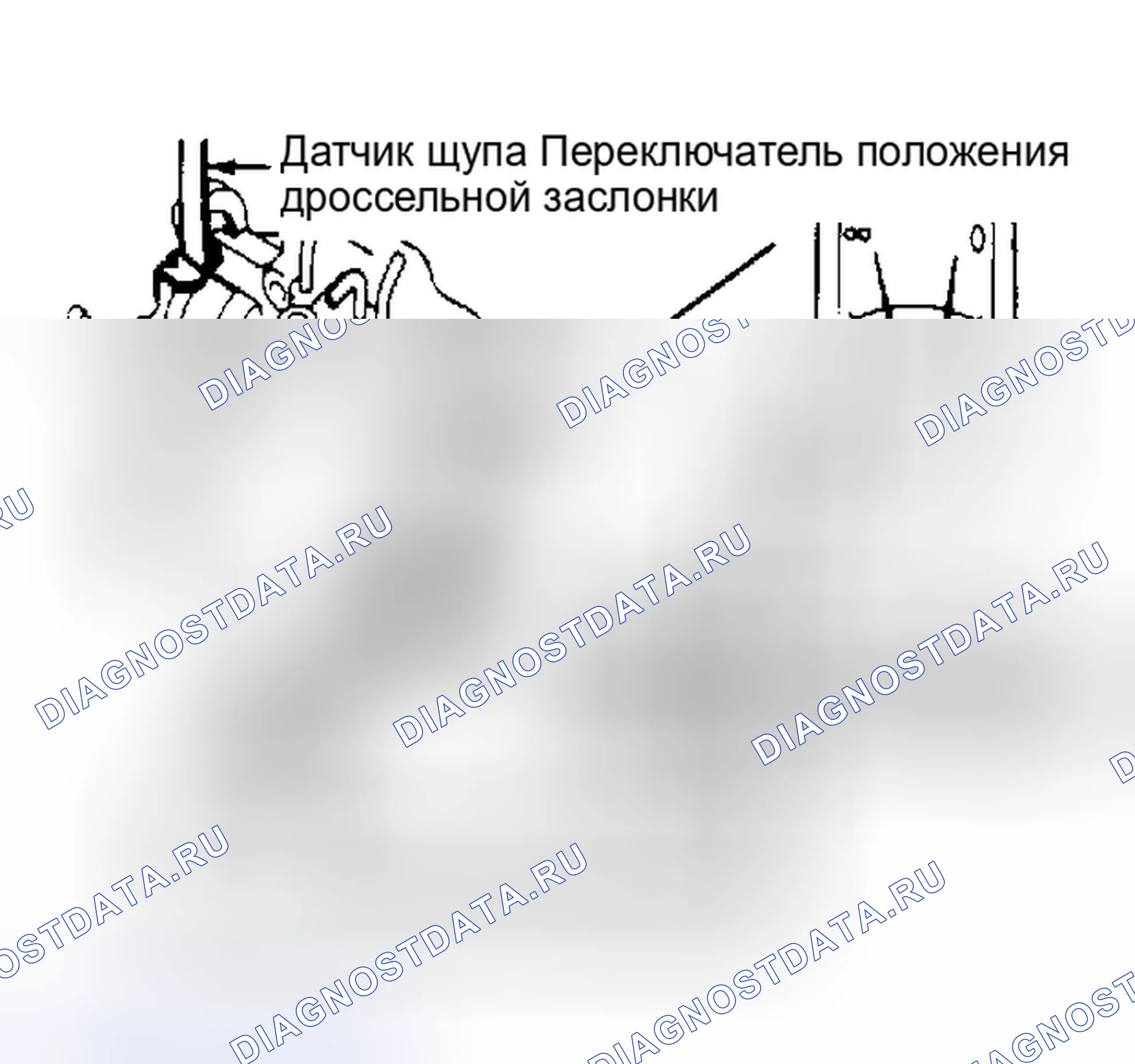 Рис. 4: КЛЕММЫ ПЕРЕКЛЮЧАТЕЛЯ ПОЛОЖЕНИЯ ДРОССЕЛЬНОЙ ЗАСЛОНКИ (PRIZM 4A-FE VIN 6) ID. Geo Prizm pre-I