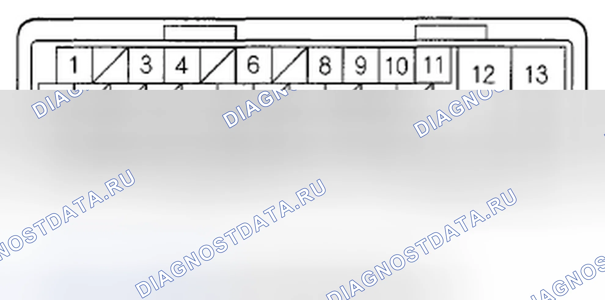 Рис. 76: Входы и выходы блока управления модулятором VSA для разъема 36P (разъем отключен). Honda Accord VIII