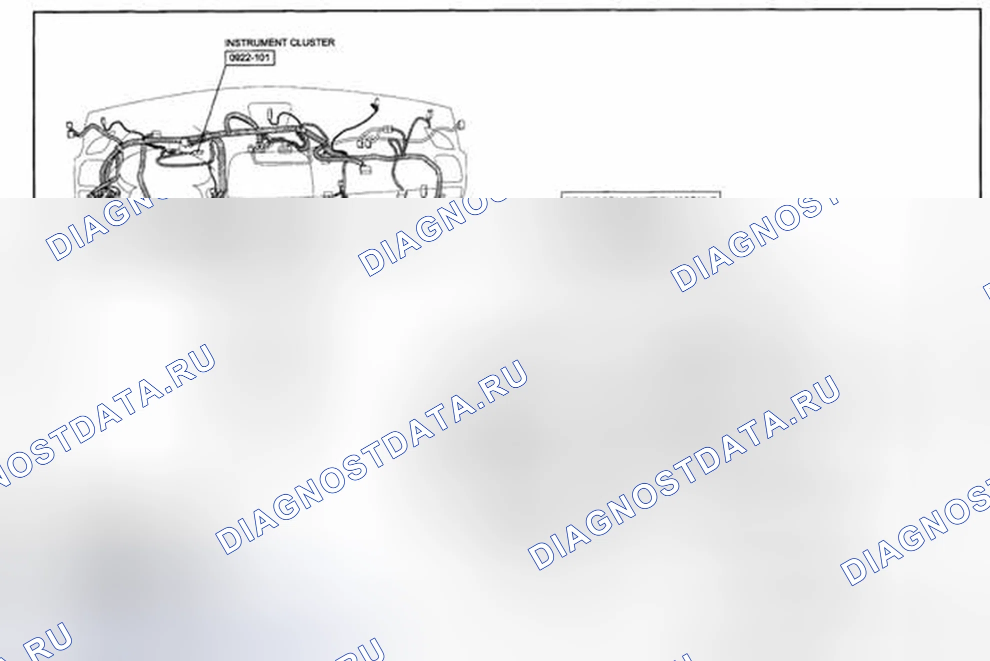 Рис. 228: Схема разводки кабелей приборной панели (0922-1d) 2 из 2. Mazda CX-5 I