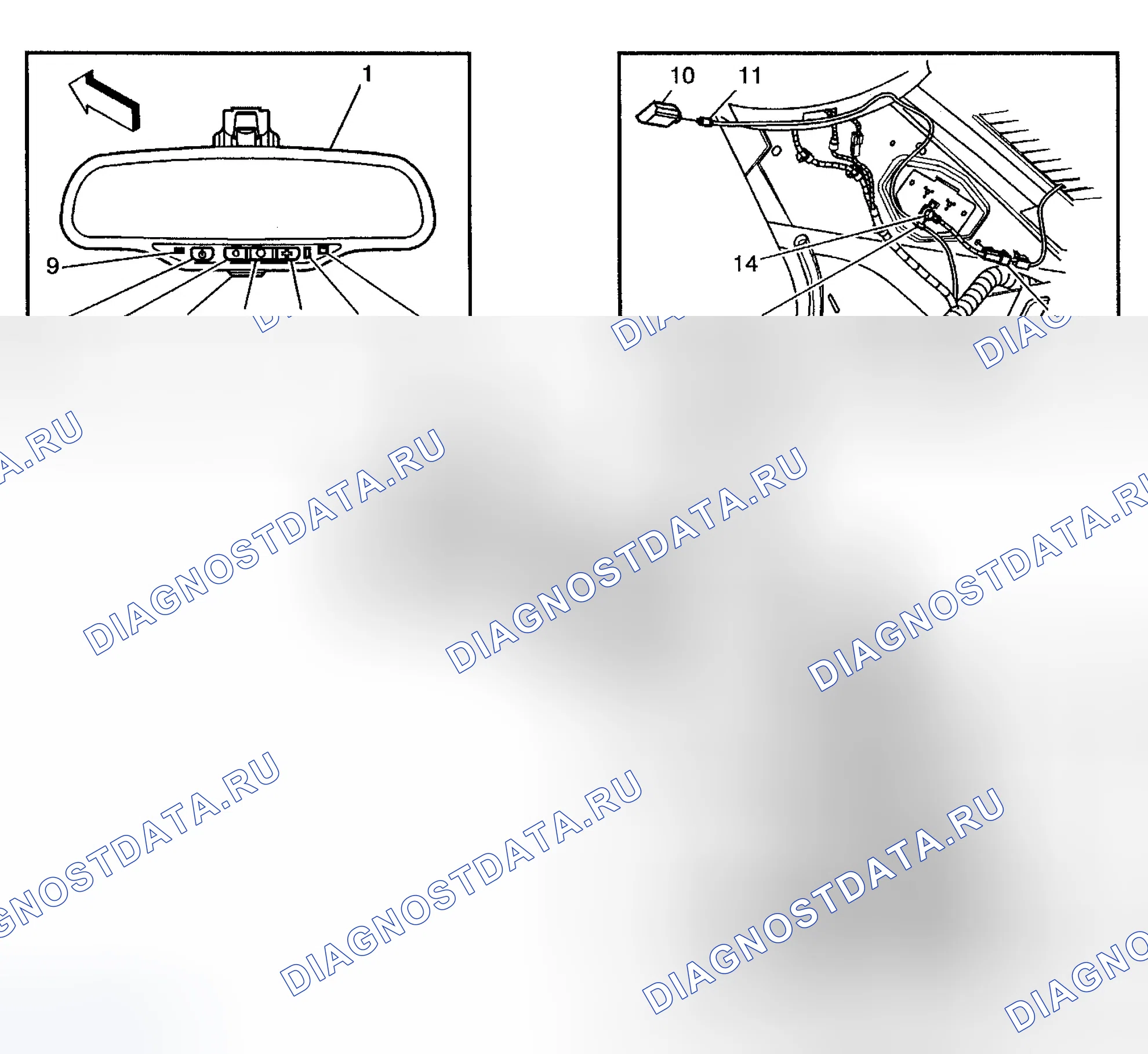 Рис. 78: ГРАФИКИ РАСПОЛОЖЕНИЯ КОМПОНЕНТОВ. Cadillac CTS II