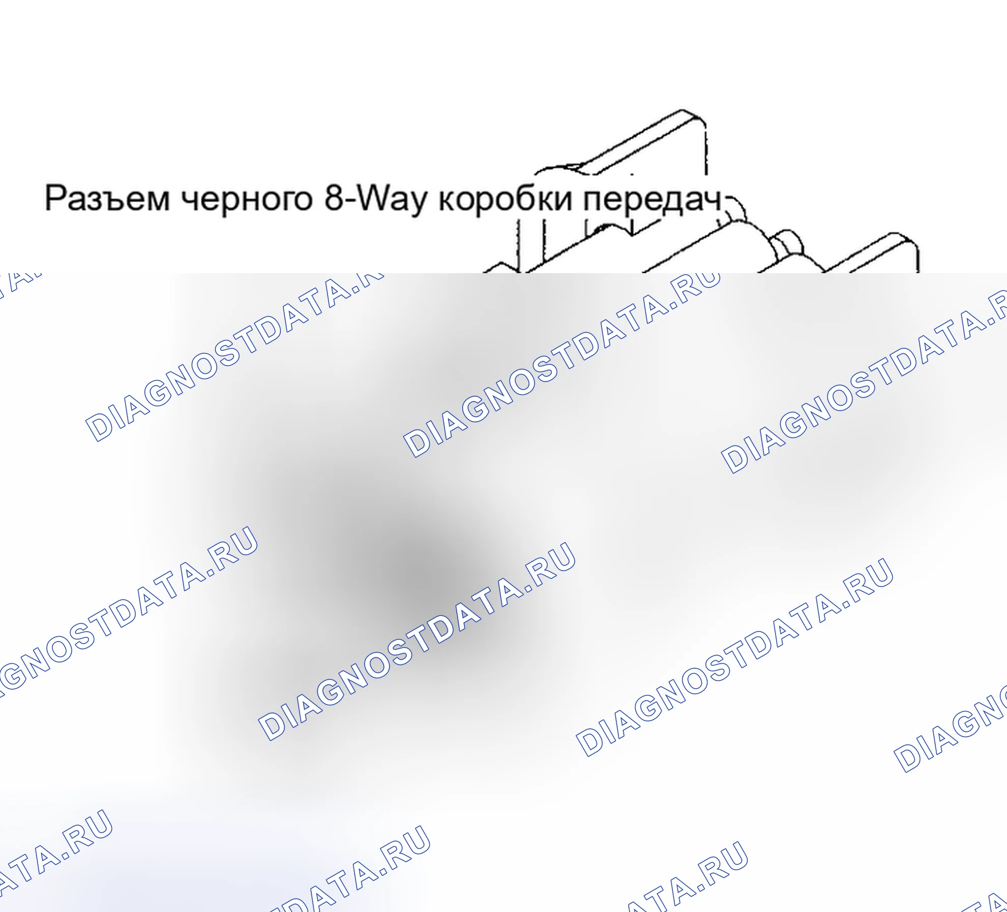 Рис. 43: Тест 6A - Код 703, 8-Way черная полость соединителя «E». Jeep Wagoneer XJ