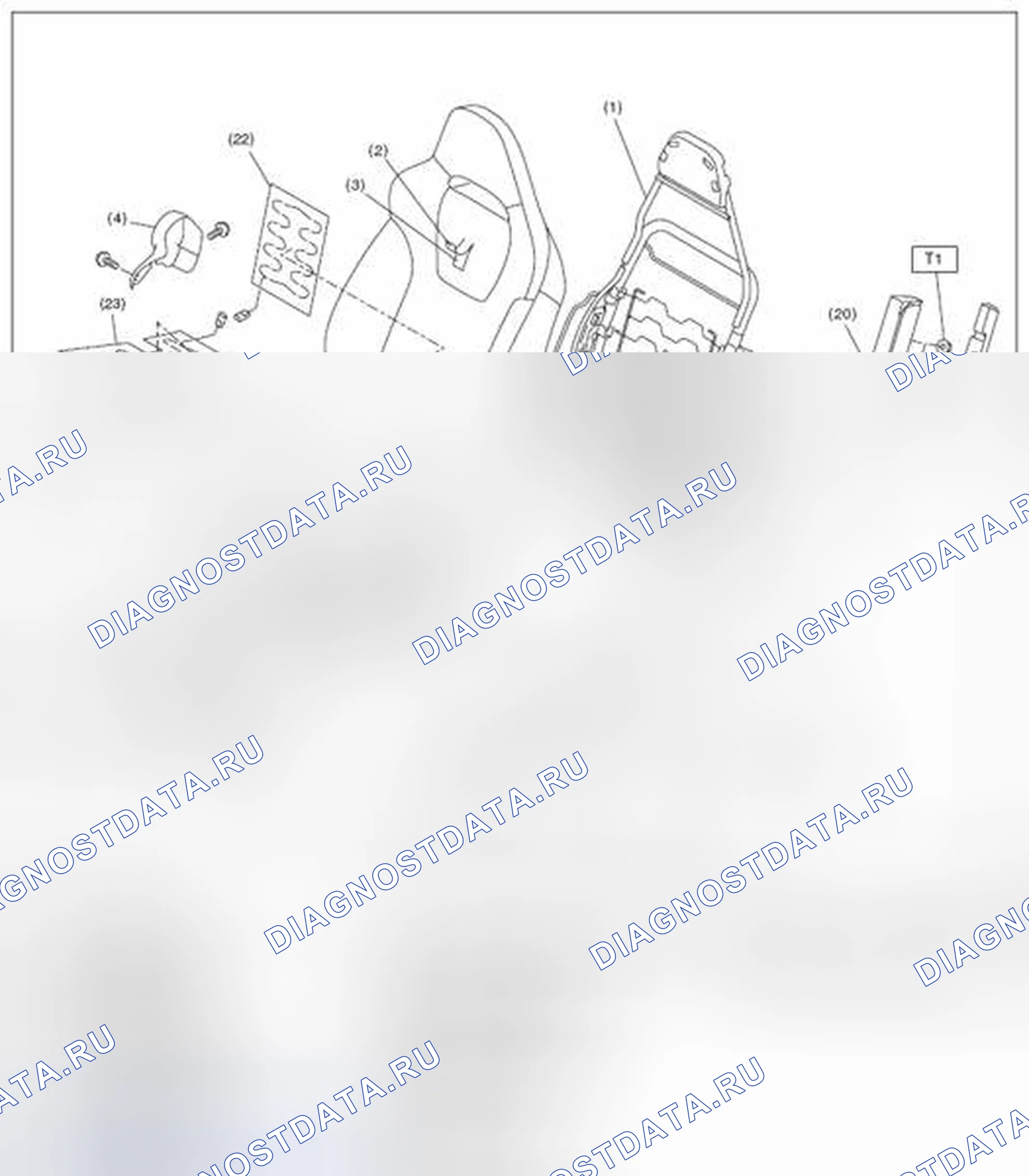 Рис. 79: ПЕРЕДНЕЕ СИДЕНЬЕ ЛЕВОЕ. Subaru Impreza GK