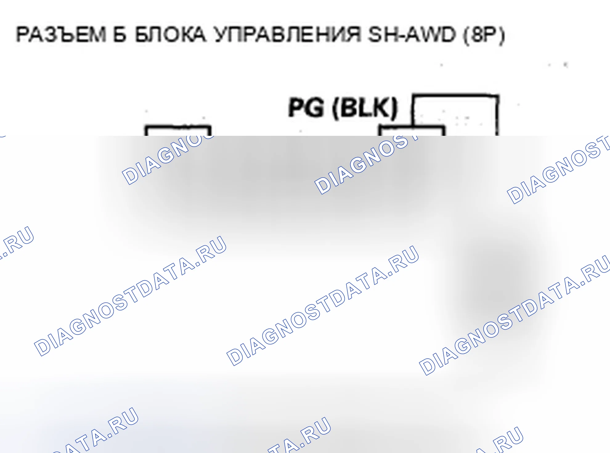 Рис. 35: расшифровка кода ошибки 49-1: Блок управления SH-AWD (линия PG открыта). Acura ZDX I