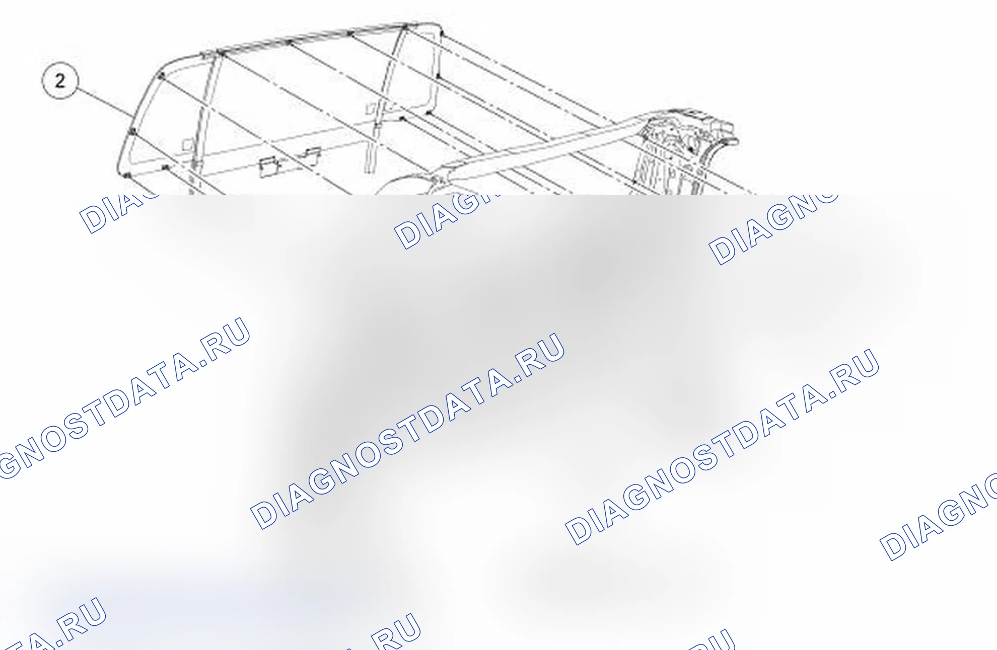 Рис. 56: Оконное стекло - заднее, силовое. Ford Explorer IV