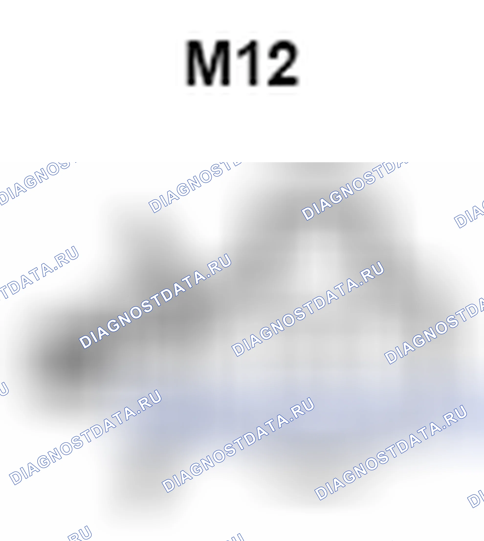 Рис. 468: Вид с торца правого разъема заднего датчика скорости (M12). Toyota Matrix E140
