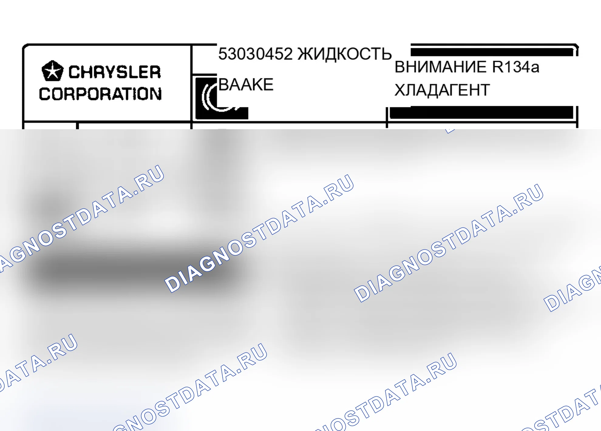 Рис. 9: Маркировка кондиционеров под капотом. Pontiac Grand AM V