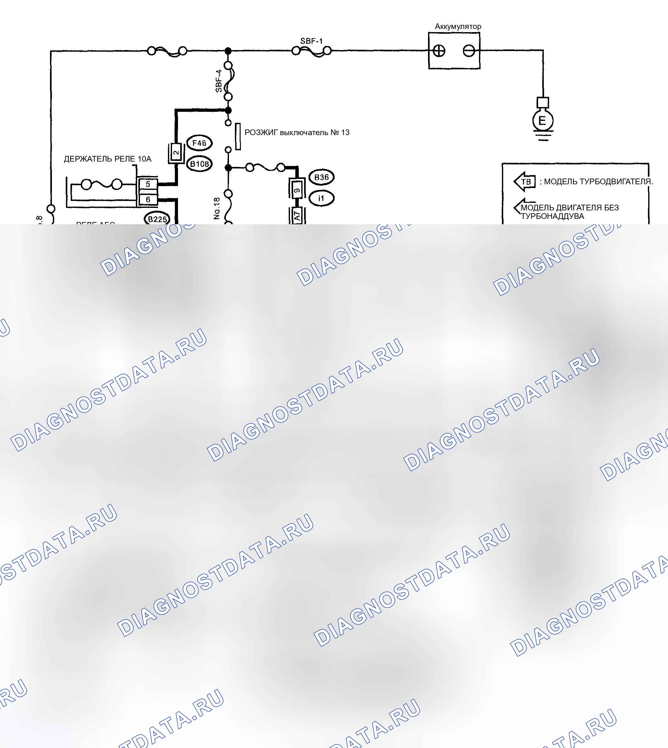 Рис. 46: электросхема. Subaru Impreza GD/GC/GG рестайлинг