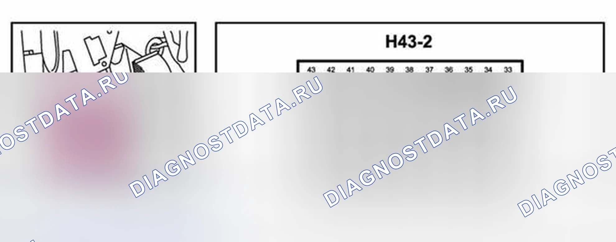Рис. 154: Идентификация контактов разъема H43-2. Kia Picanto II