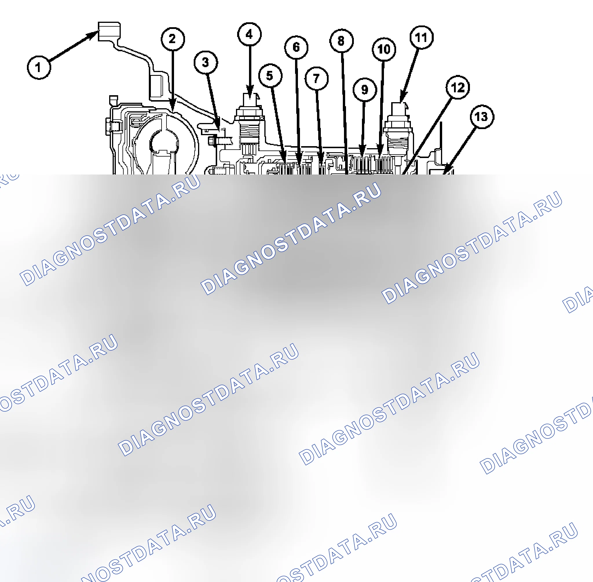 Рис. 413: 41TE трансмиссия. Chrysler Town & Country V