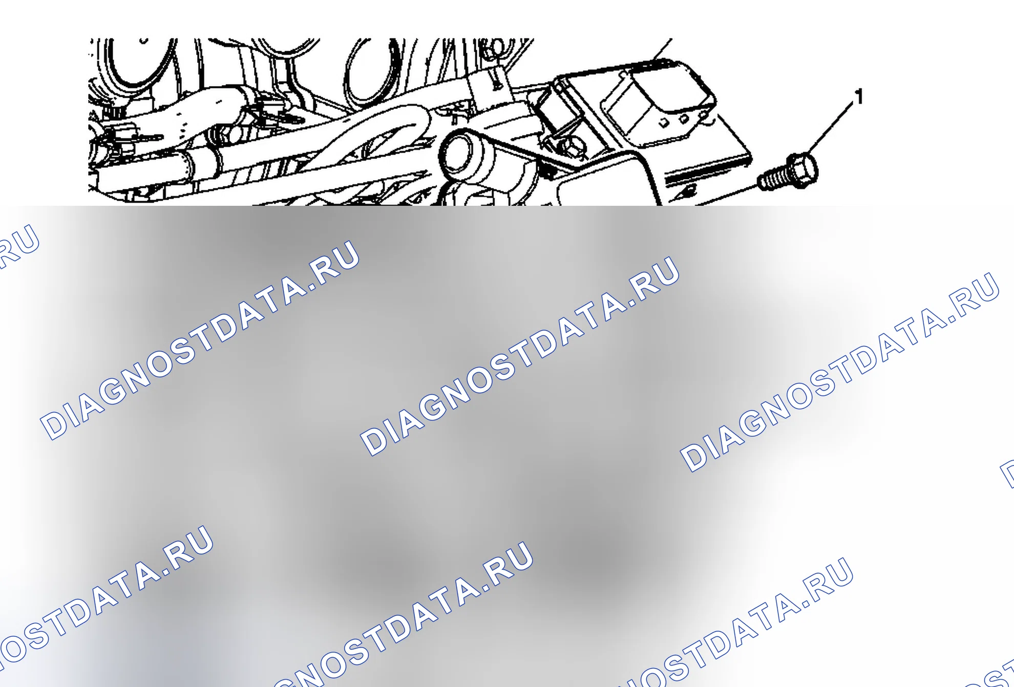 Рис. 42: Замена маслоотделителя вентиляции картера. GMC Cutaway G3500 