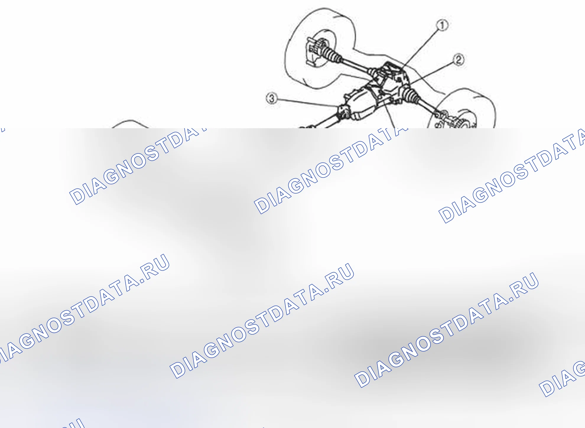 Рис. 8: ИНДЕКС РАСПОЛОЖЕНИЯ ЗАДНЕГО ДИФФЕРЕНЦИАЛА. Mazda CX-7 I