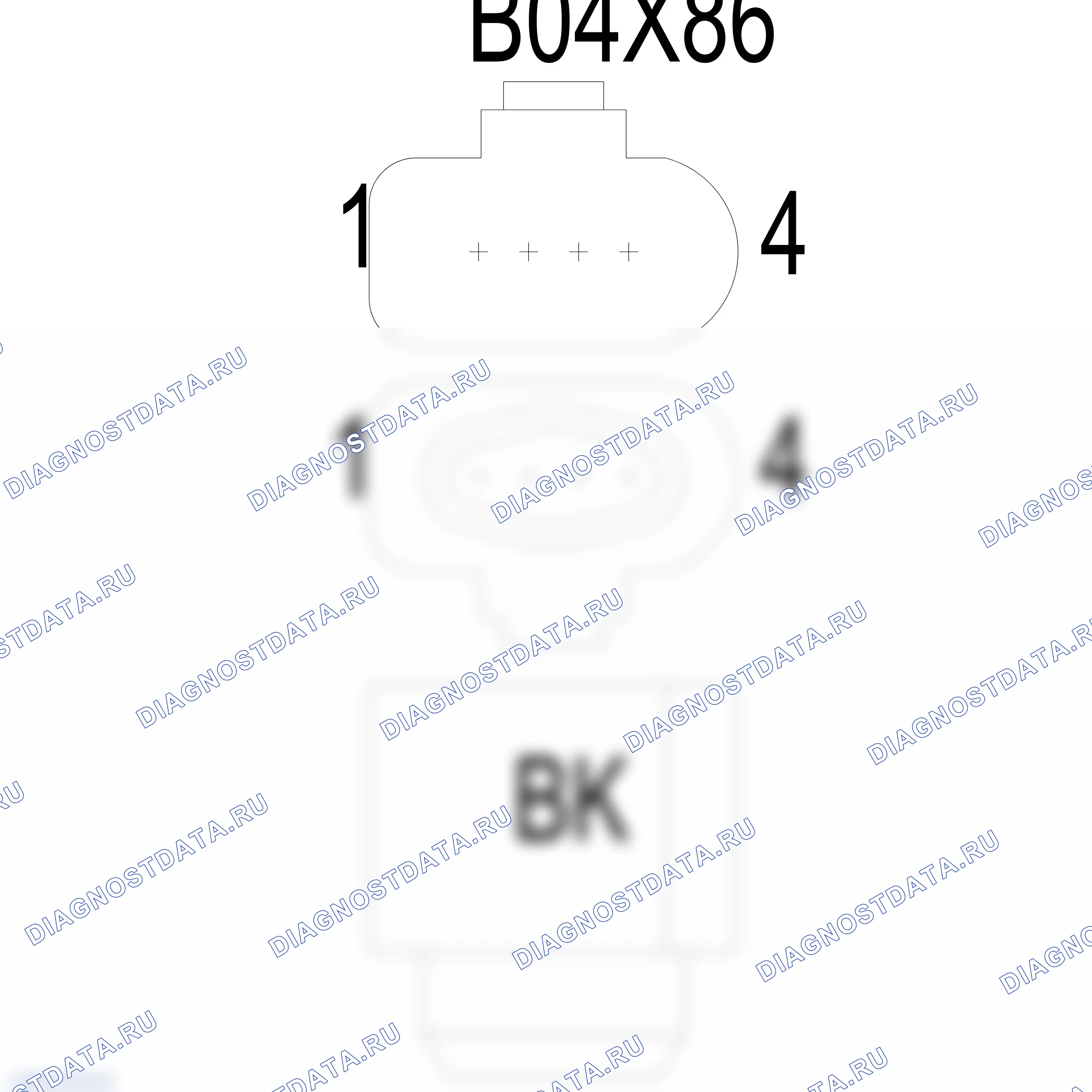 Распиновка разъёма 1J0 973 704 — внешний вид и расположение контактов. Porsche Cayenne II