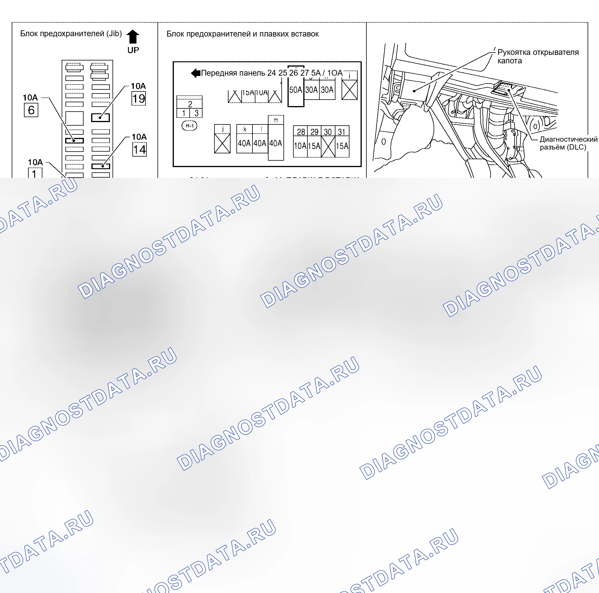 Рис. 56: Расположение компонентов и соединителей кабелей. Honda N-One I