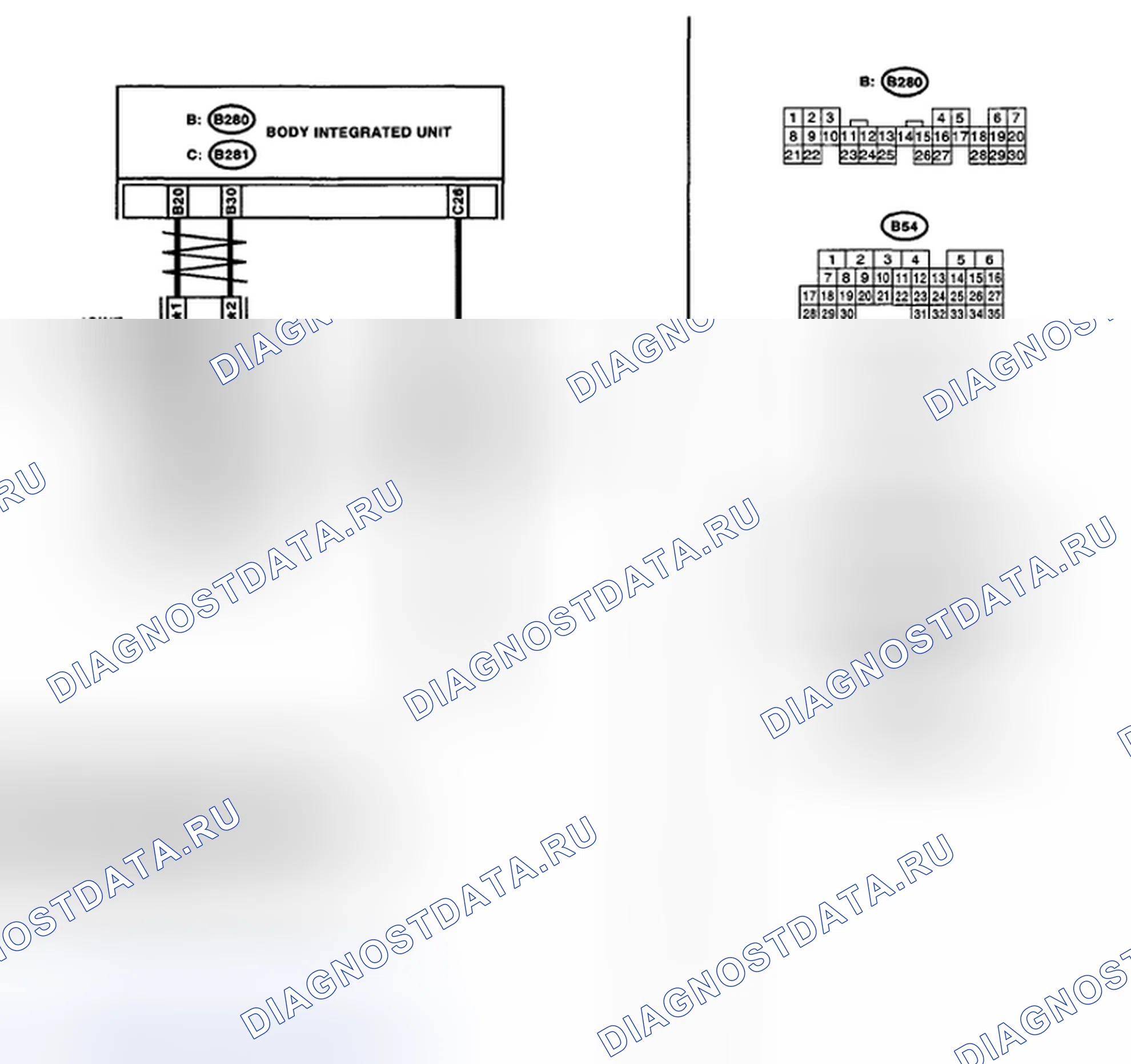 Рис. 134: электросхема. Subaru Legacy BL/BP рестайлинг