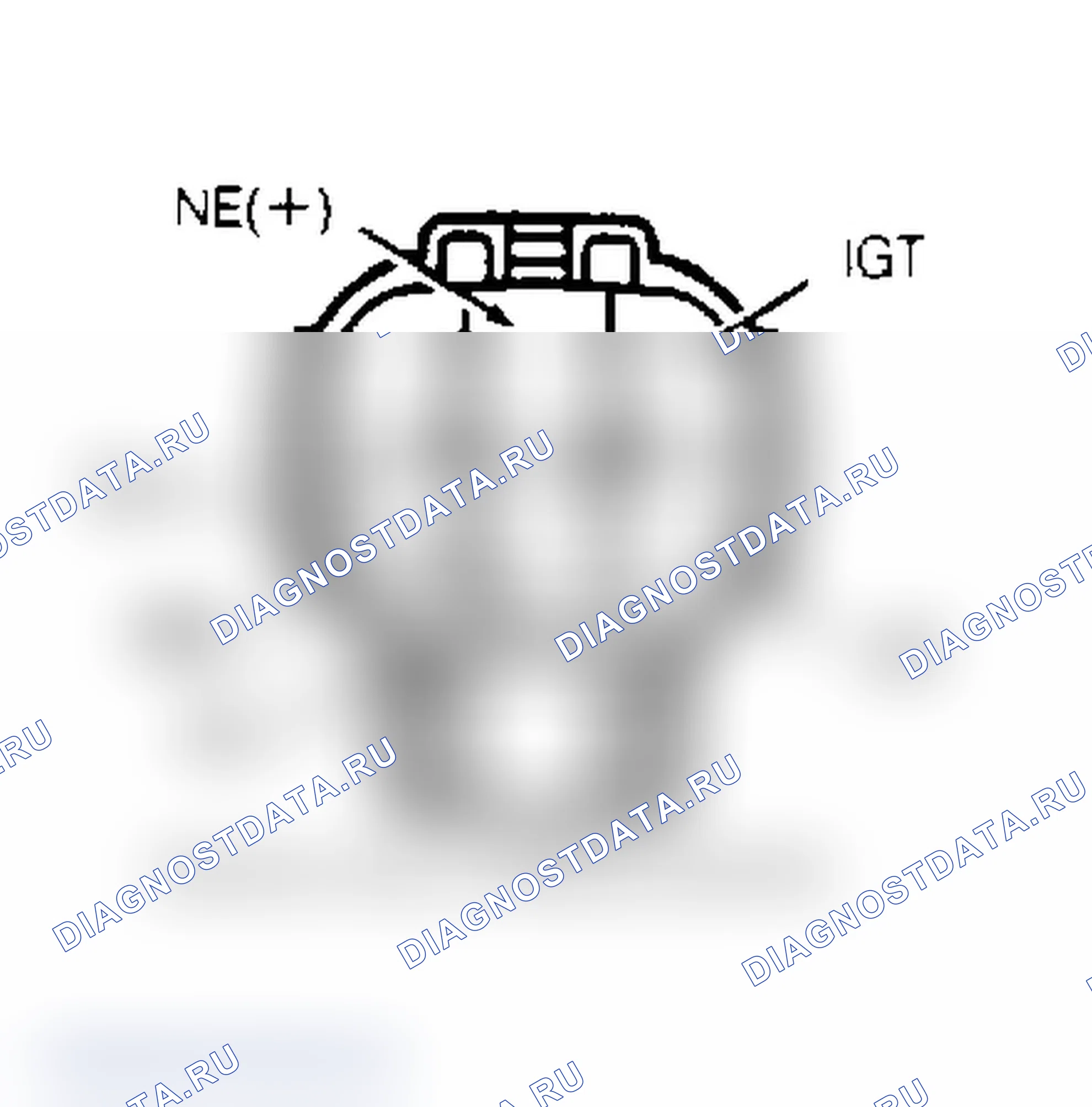 Рис. 17: Разъем катушки датчика ID (Celica 1.6 и Corolla 4A-FE) Toyota Motor Sales, США, Inc.. Toyota Celica T180