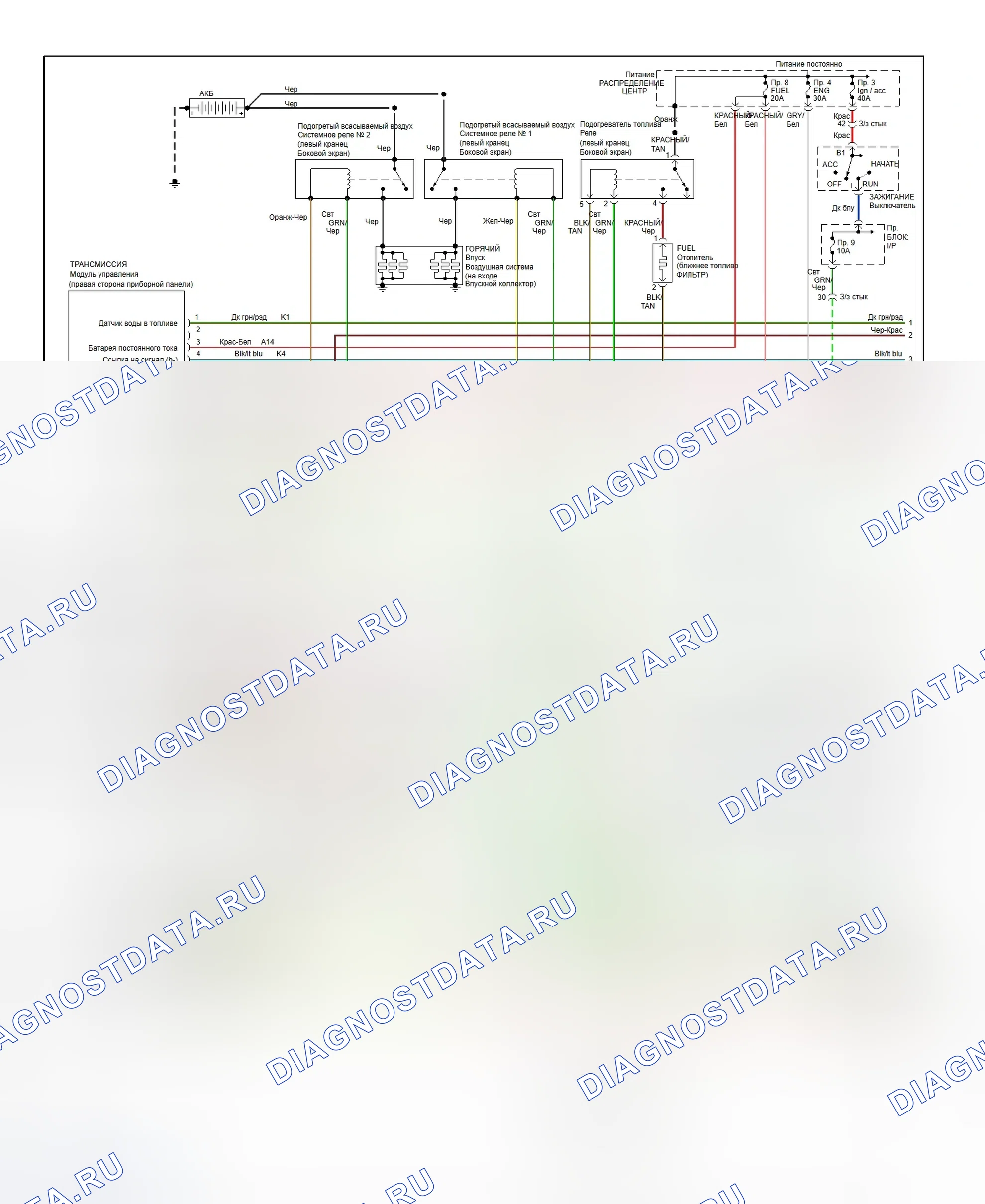 Рис. 139: Схема подключения (Ram Pickup - 5.9L дизельный двигатель - 1 из 2). Dodge Ram Van B3500 B pre