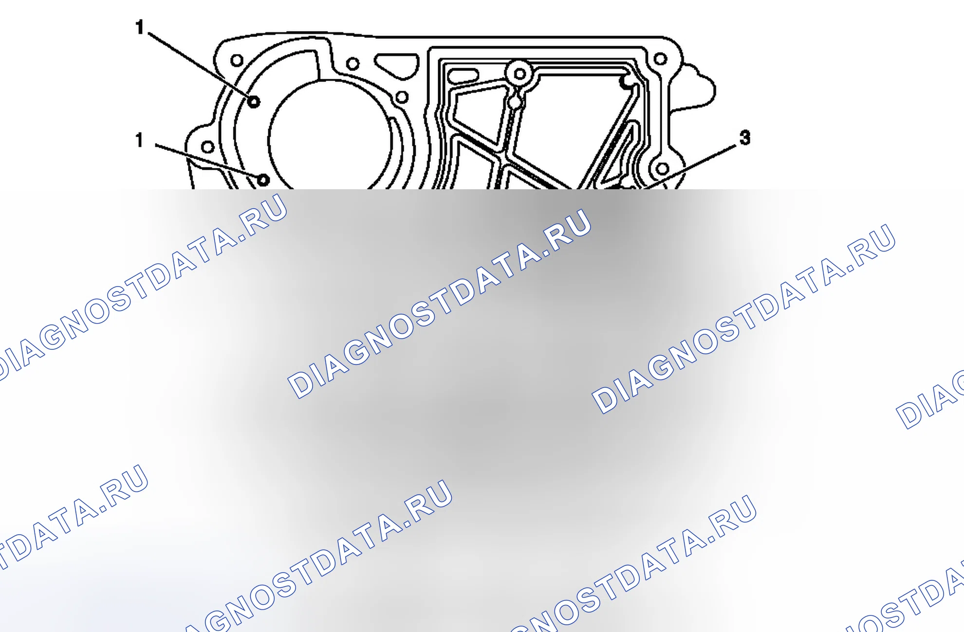 Рис. 21: Передняя крышка двигателя. Chevrolet Colorado I