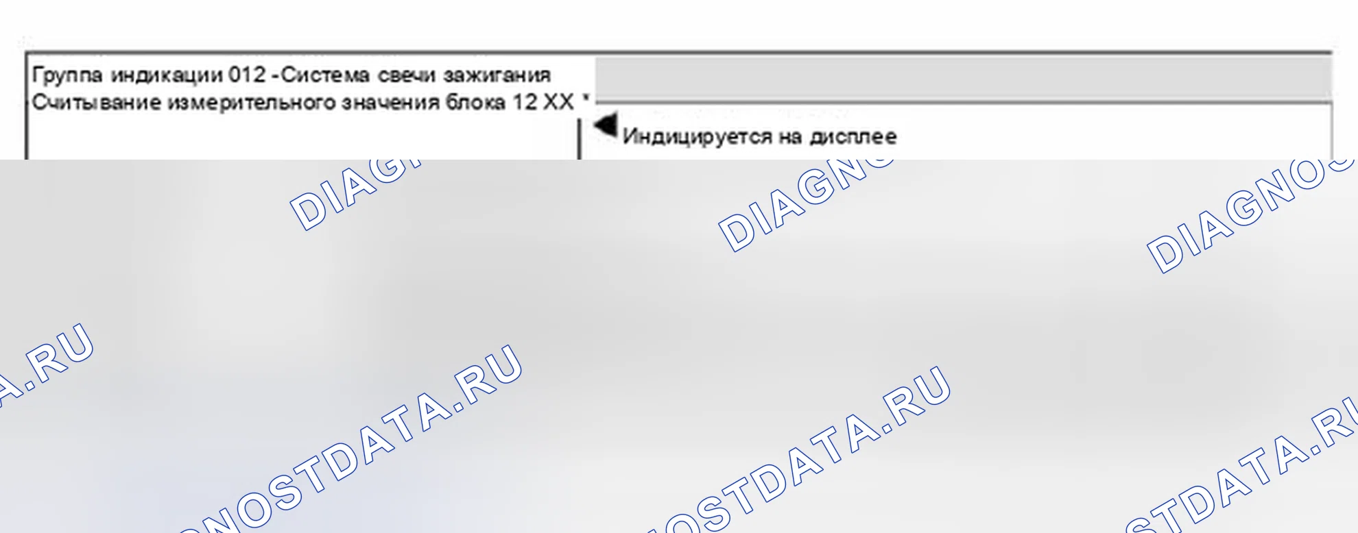 Рис. 53: Дисплейная группа 012 - Система запальной свечи. Volkswagen New Beetle A4