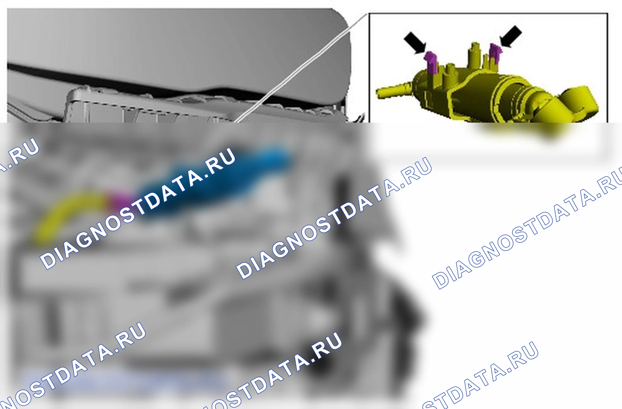 Как снять и установить форсунку омывателя фары. Ford Kuga II