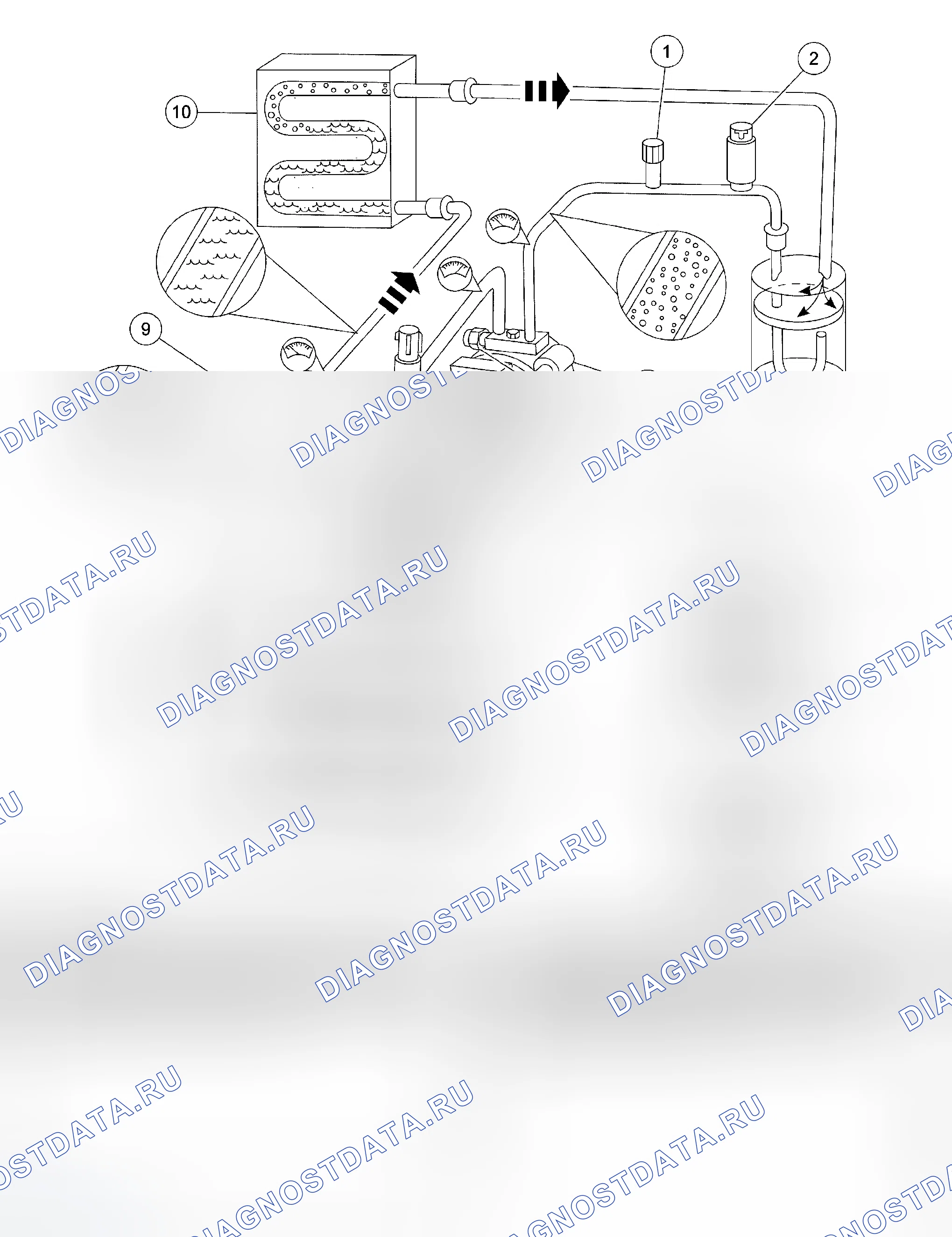 Рис. 147: Холодильный цикл. Ford Pickup F350 Super Duty 