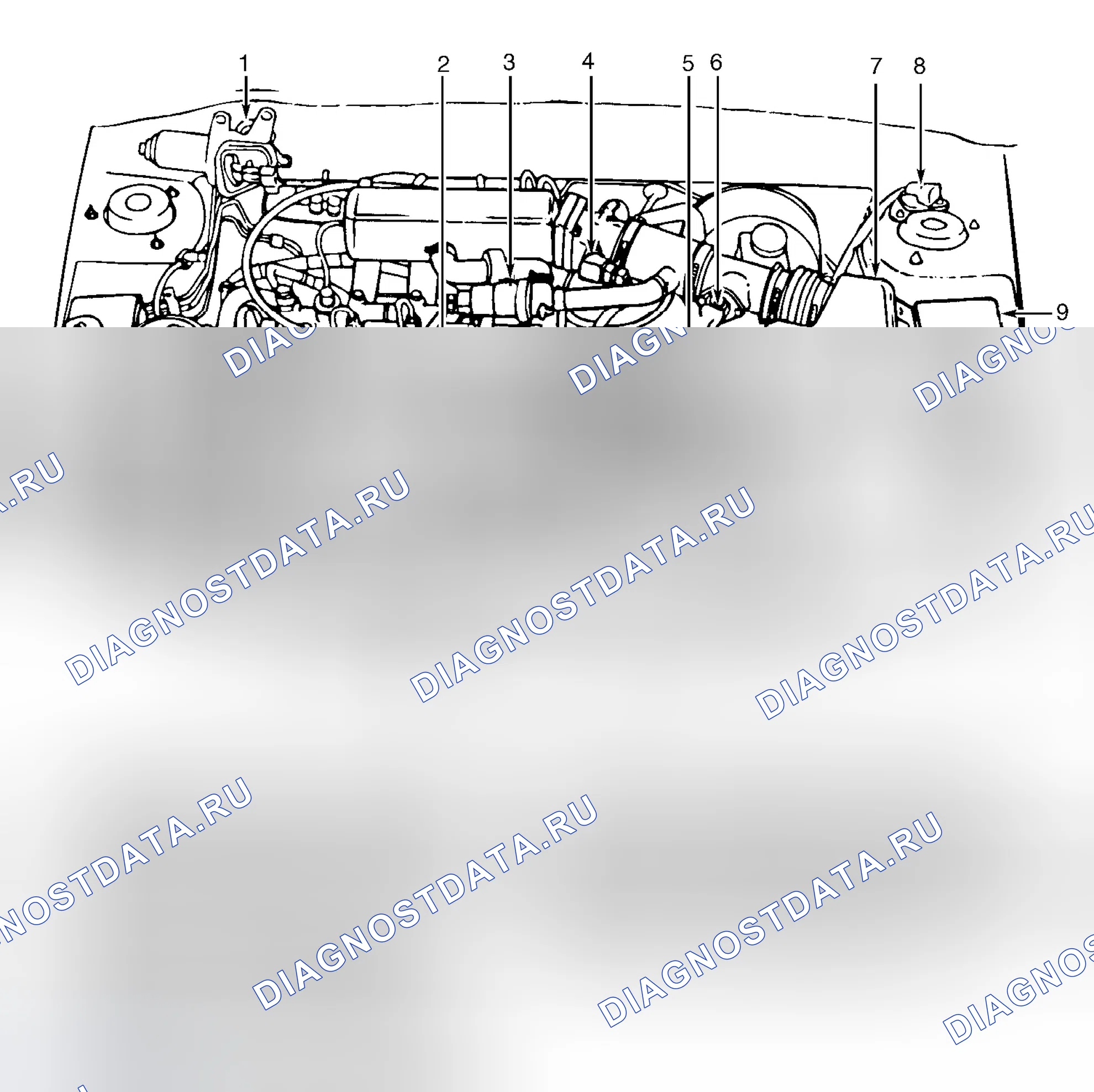 Рис. 14: Расположение реле моторного отсека и блока предохранителей (акцент). Hyundai Sonata IV