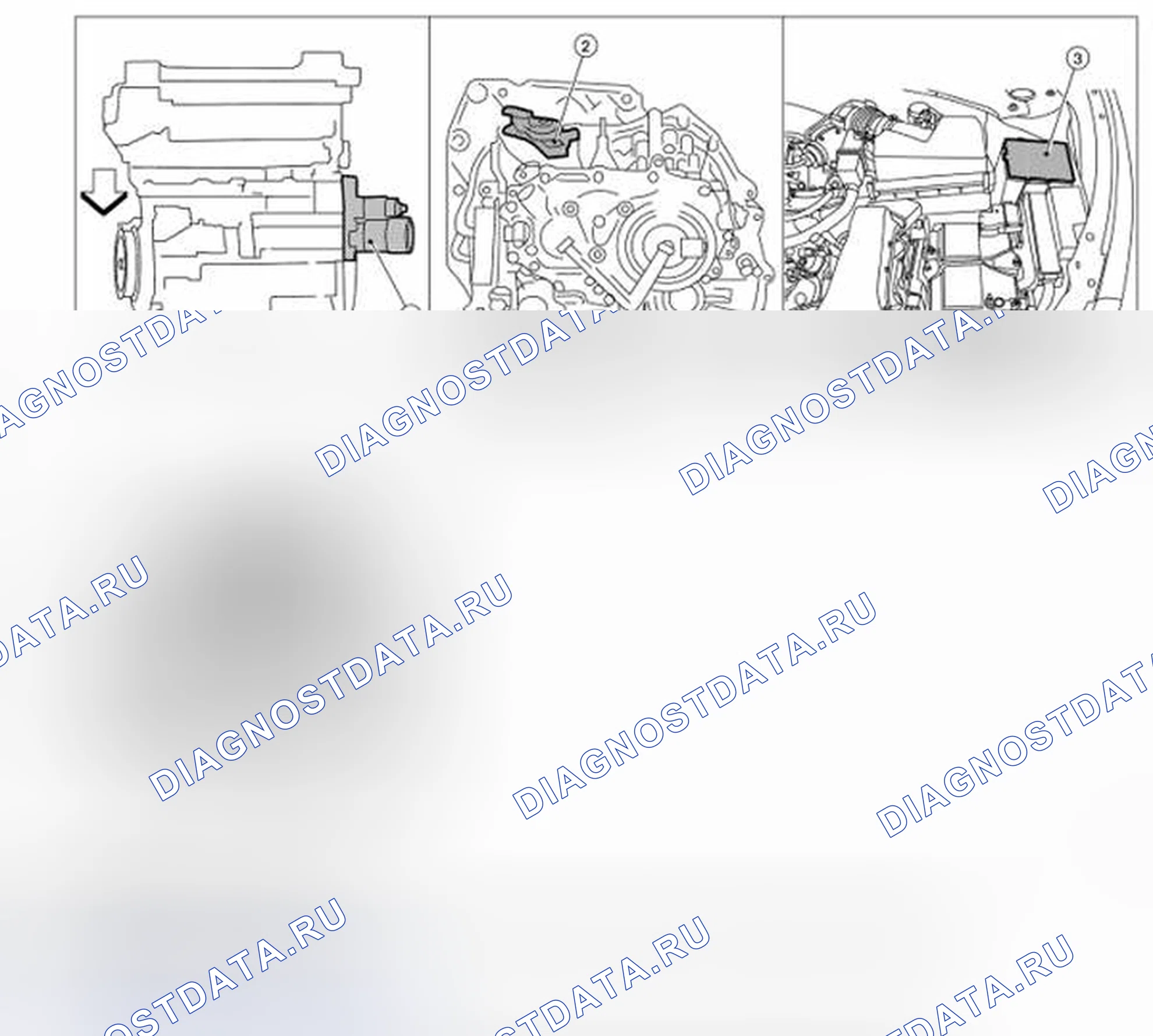 Рис. 1: VQ35DE: Расположение компонентов. Nissan Altima L33