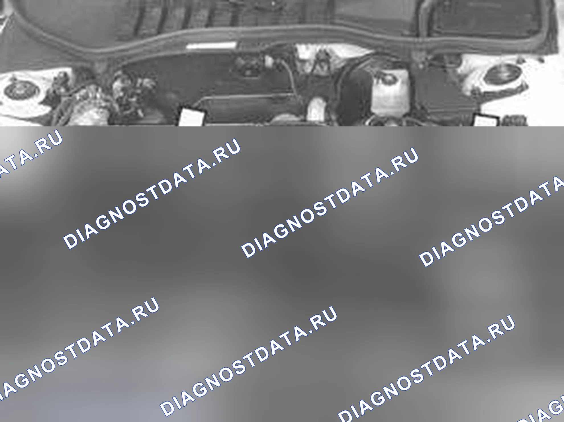 Рис. 609: Демонтаж компонентов моторного отсека. Volvo C70 I