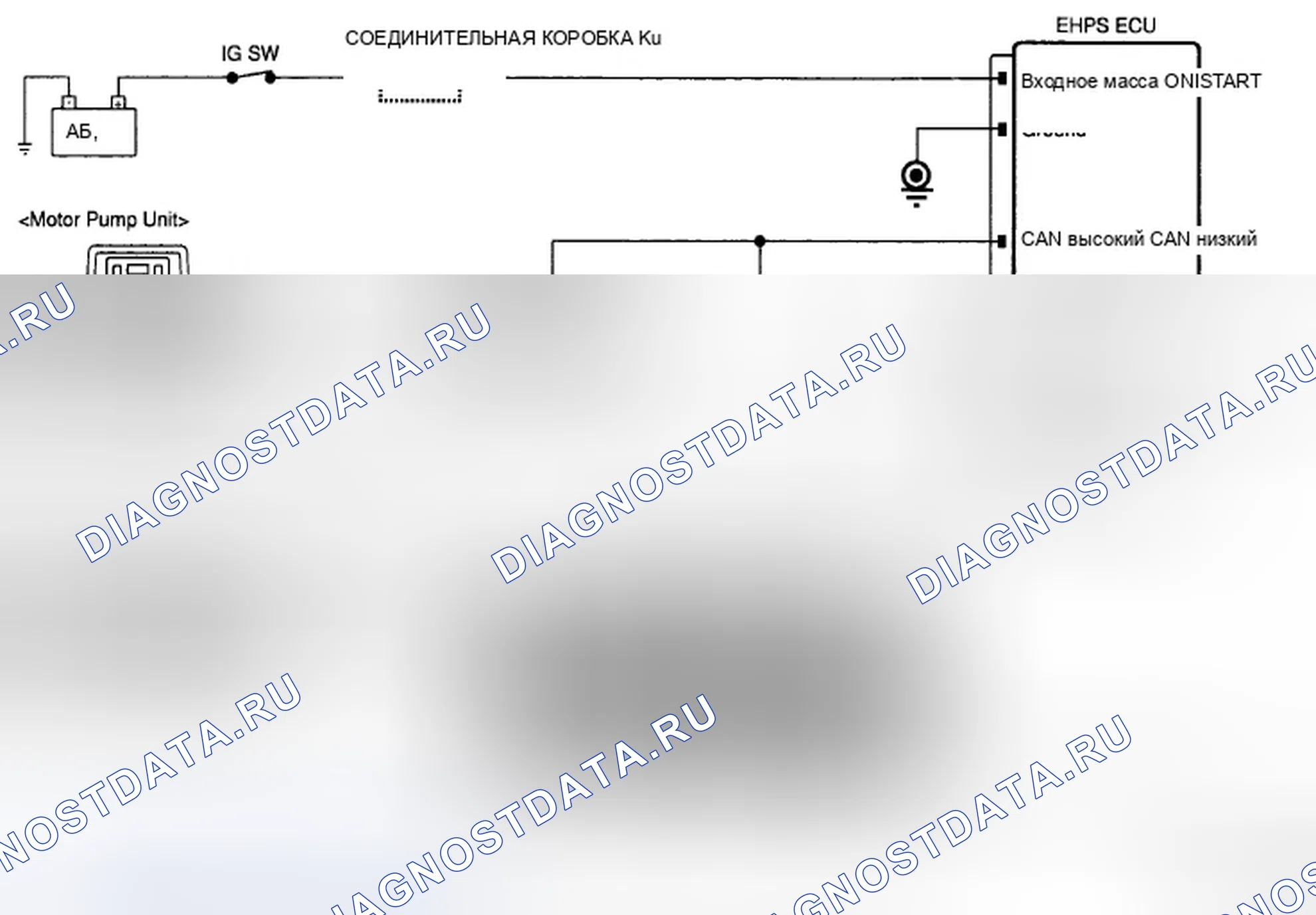 Рис. 50: Схема диагностической цепи. Hyundai Genesis I